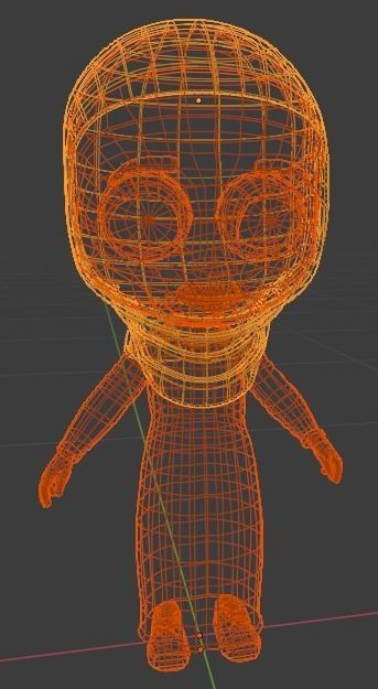 character cartoon in hijab 3D model_5