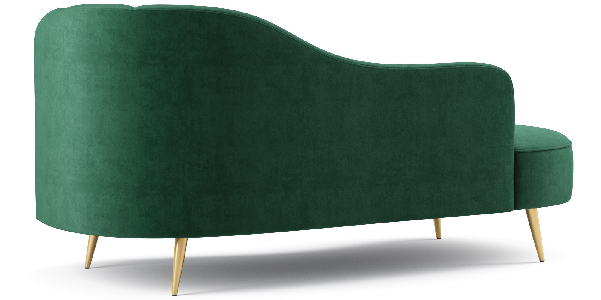 Copine Peacock Velvet Curved Chaise Lounge 3D model_4