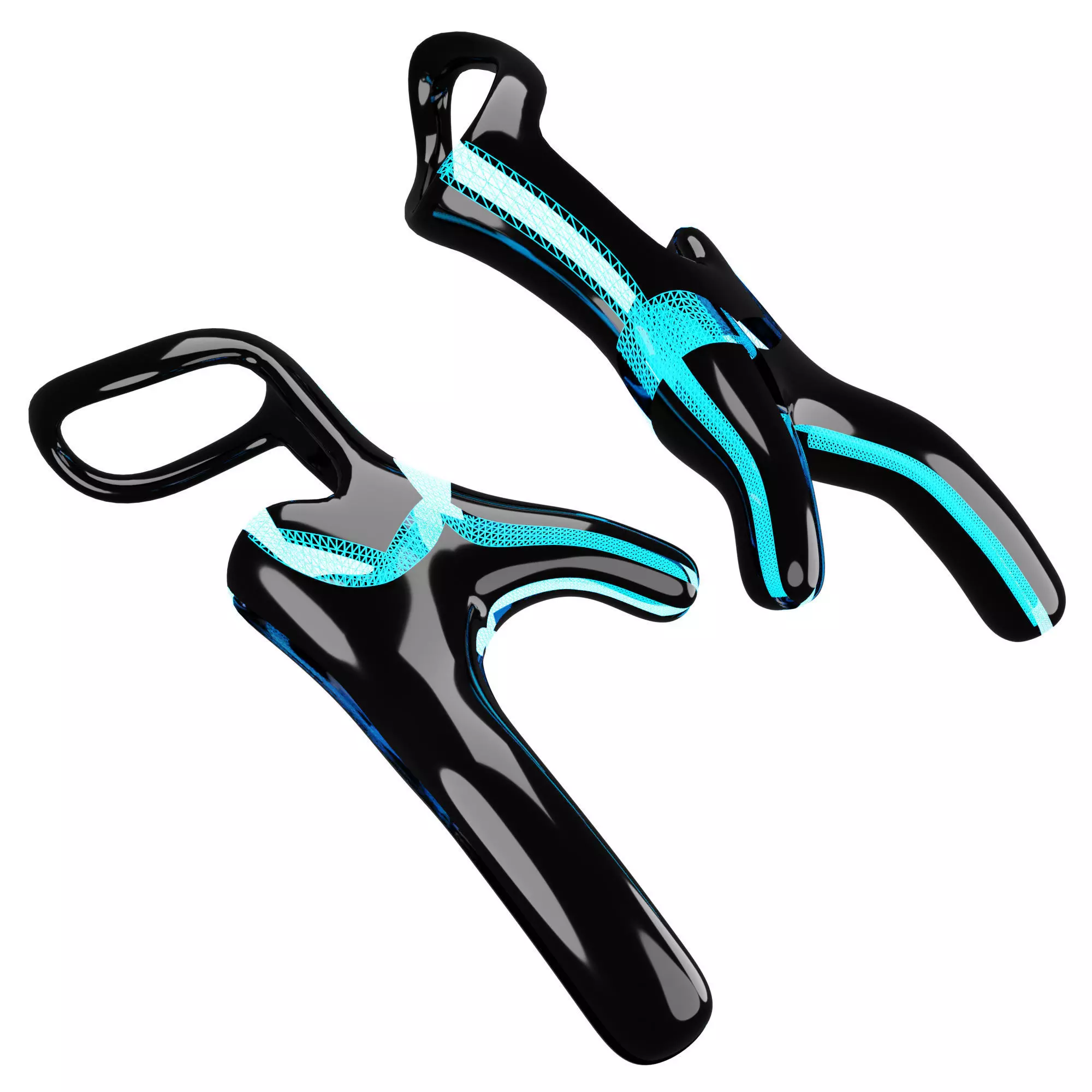 Metaverse Fiber Gloves Low-poly 3D model_0