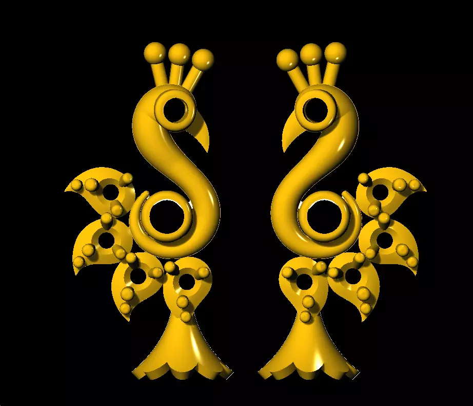 Tops earrings 3D print model