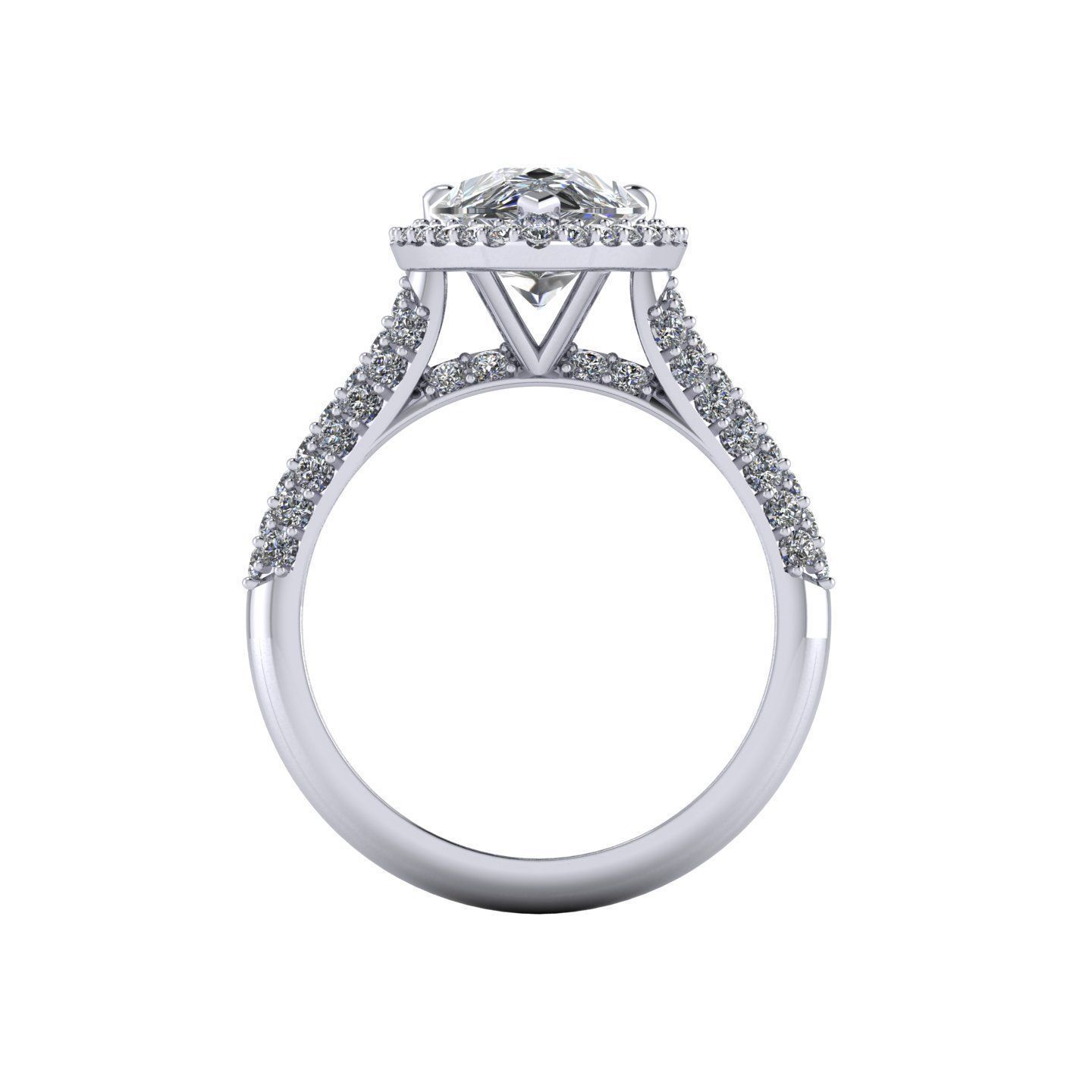 Verragio Pear Engagement Ring 3D print model_1