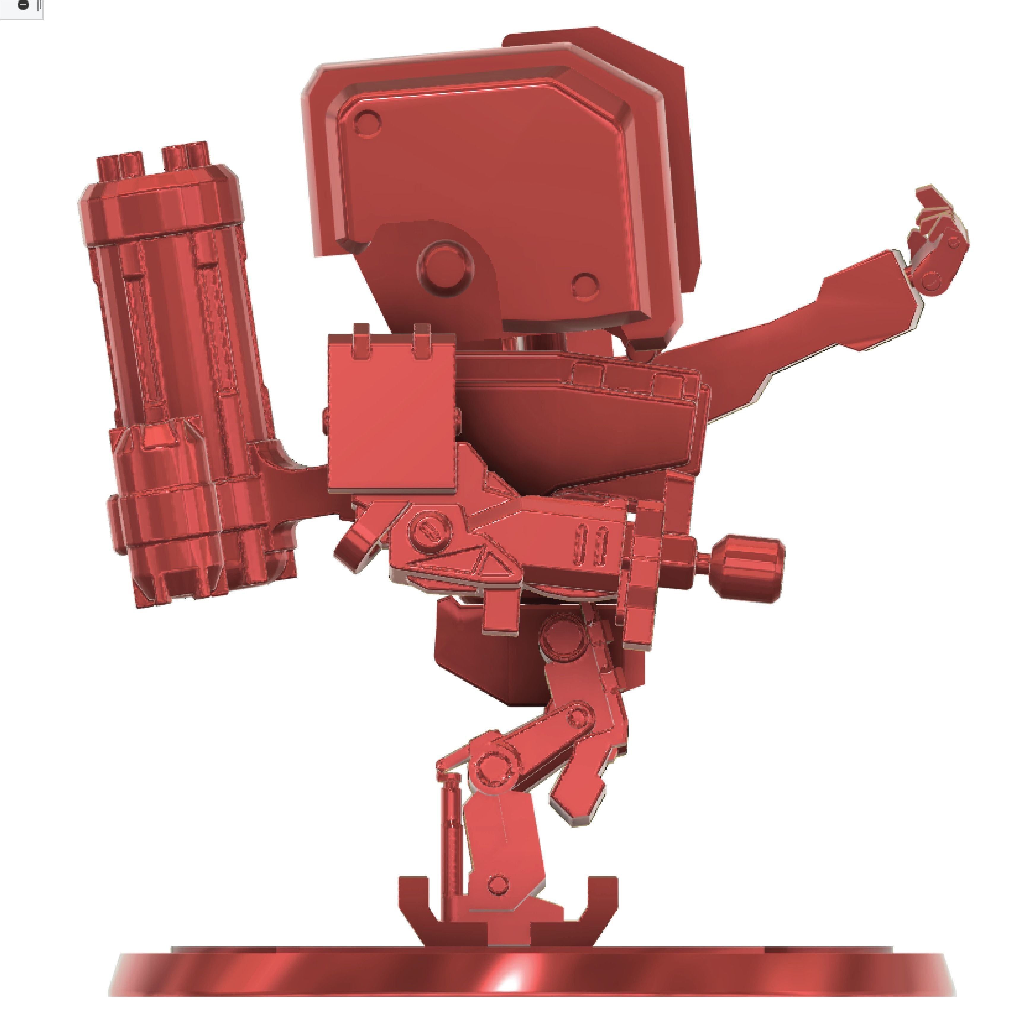 Chibi Bastion Overwatch 3D print model_3