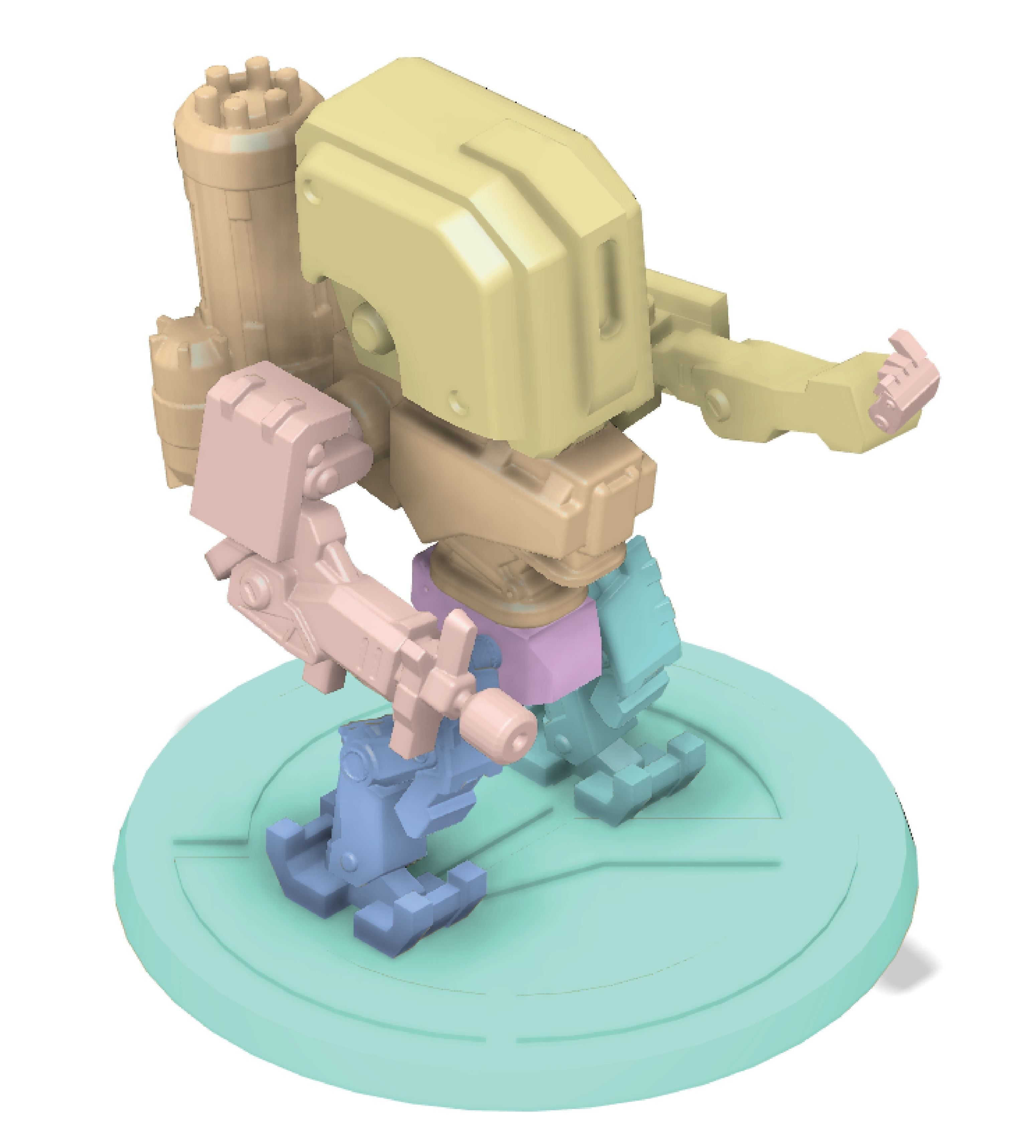 Chibi Bastion Overwatch 3D print model_4