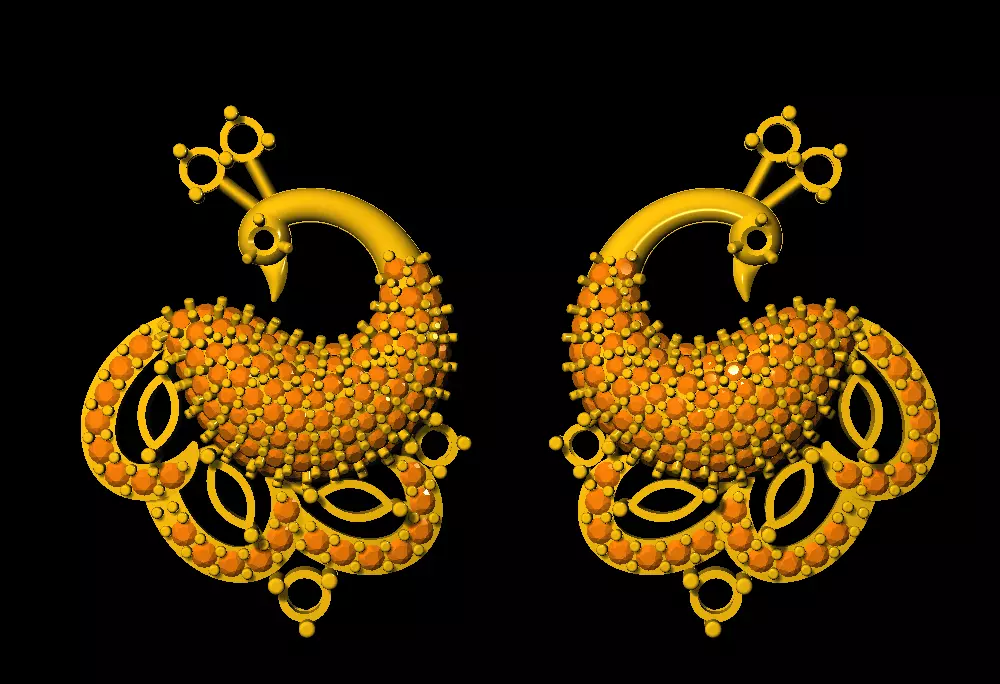 Tops earrings 3D print model_0