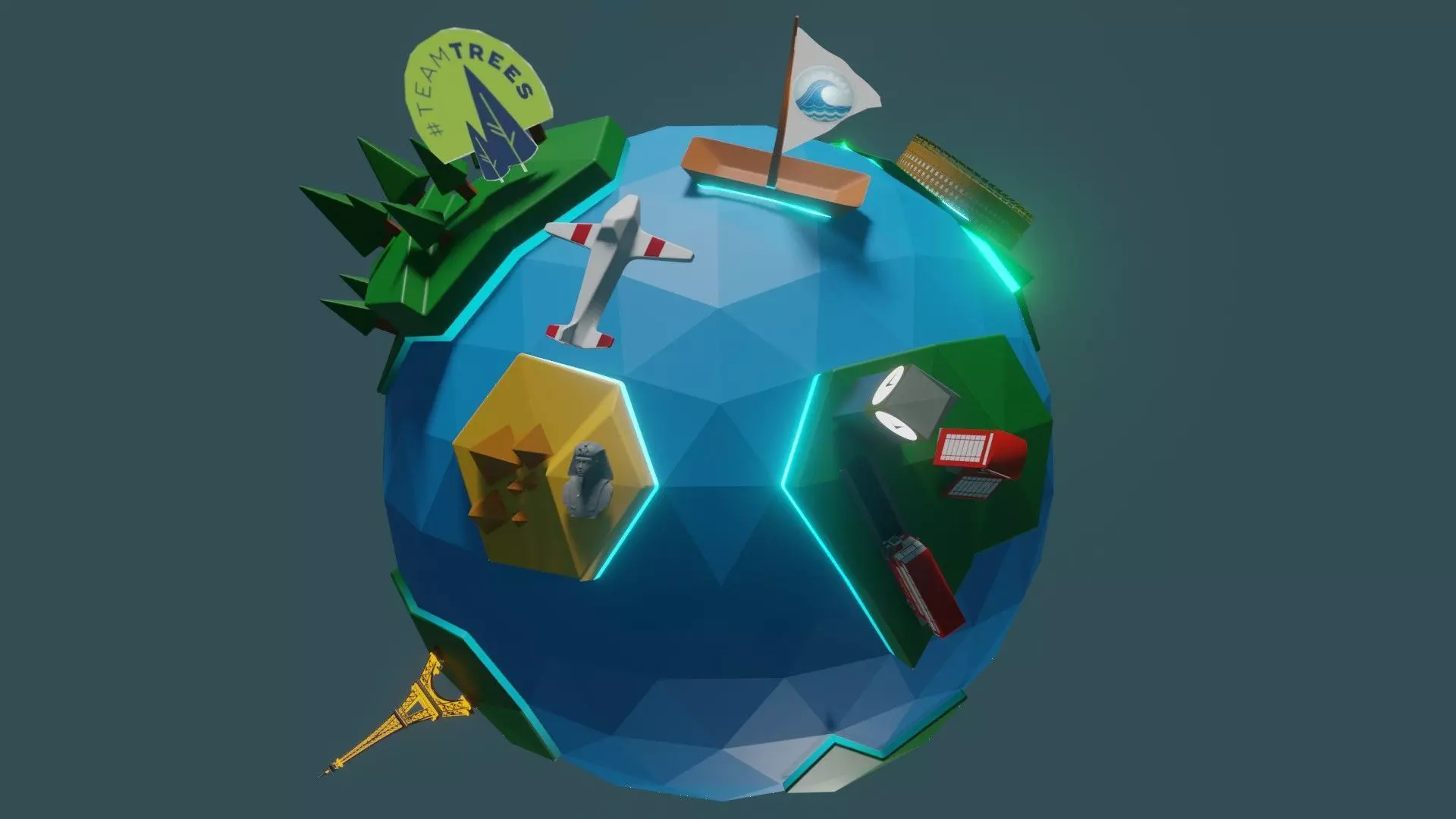 Tiny World Free low-poly 3D model