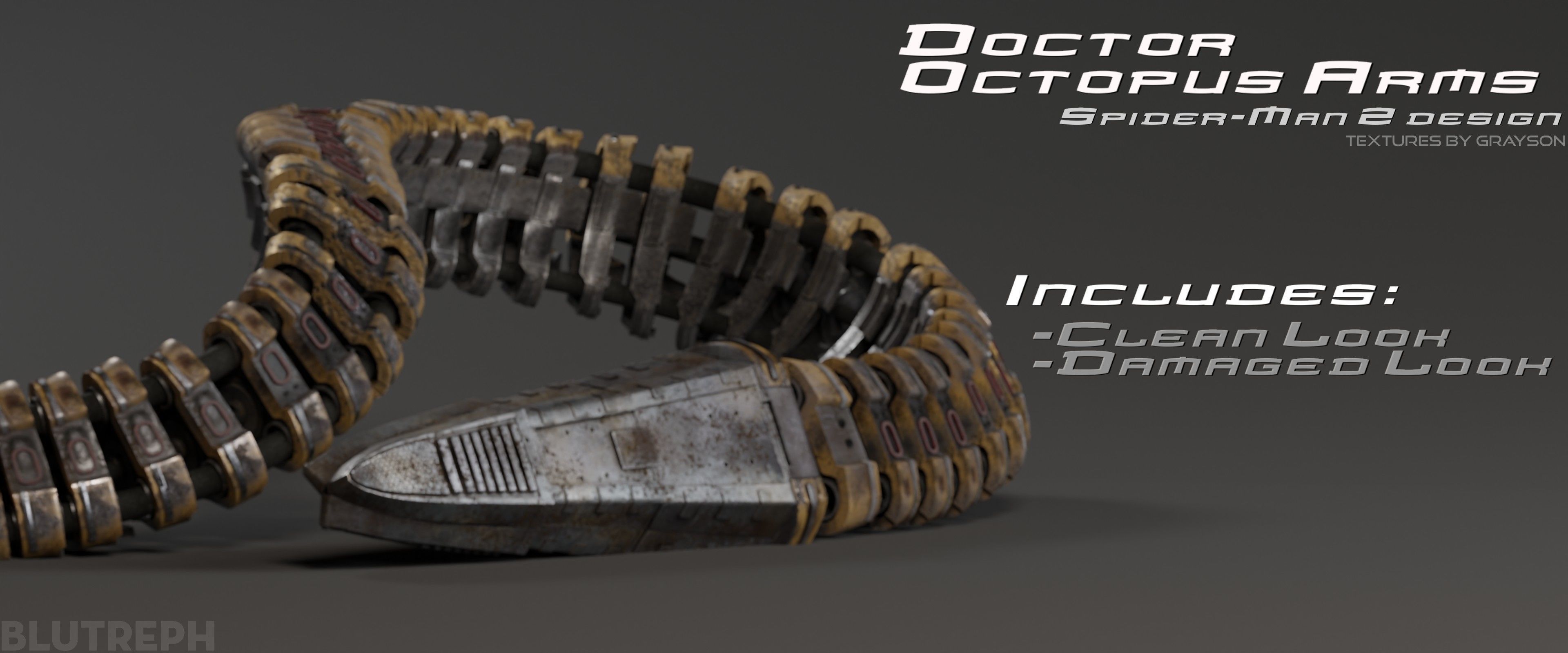  Spider-Man 2 Doc Ock Arms Rigged 3D model_6