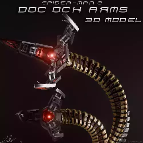  Spider-Man 2 Doc Ock Arms Rigged 3D model