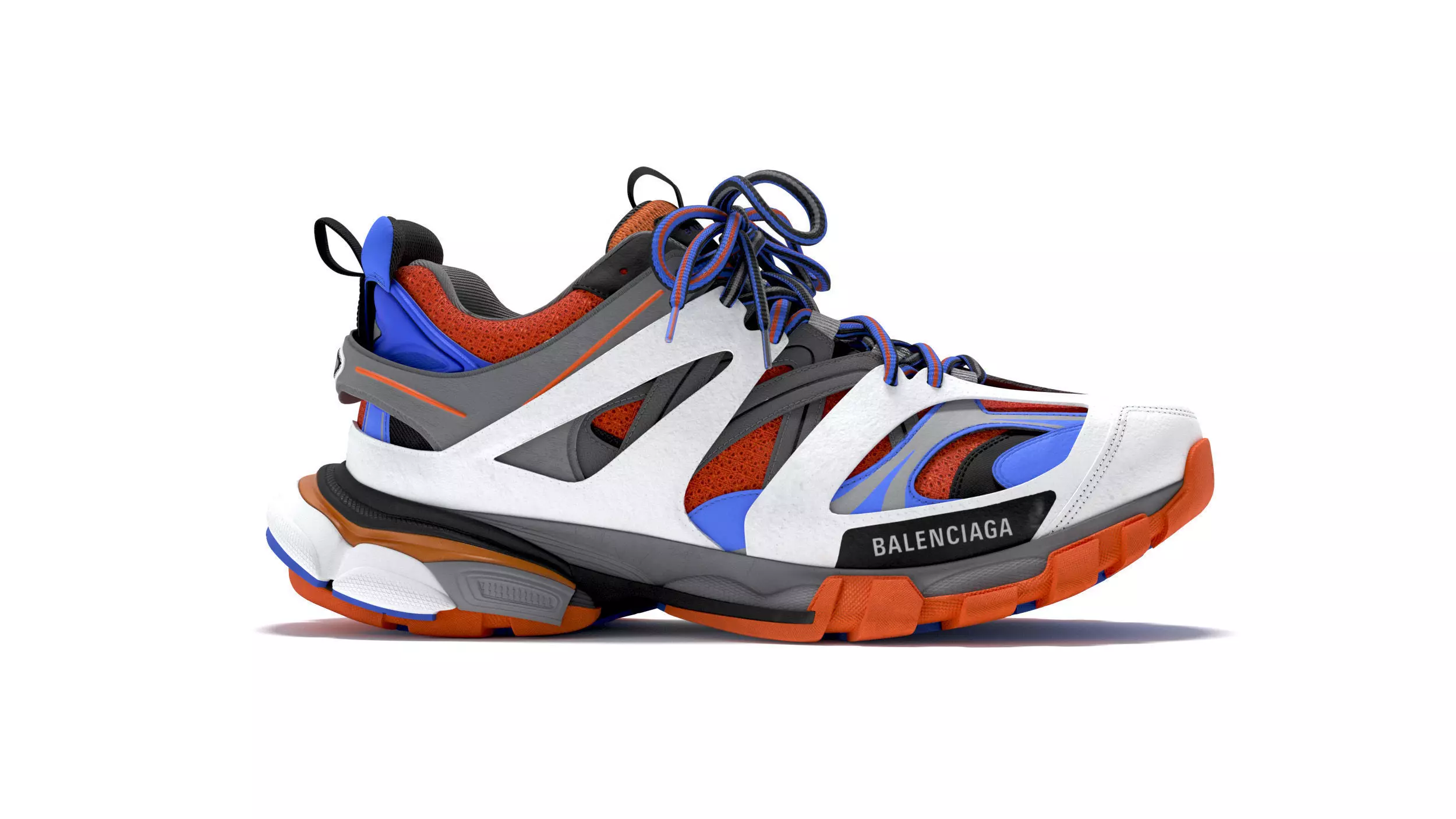 balenciaga track orange blue 3D model