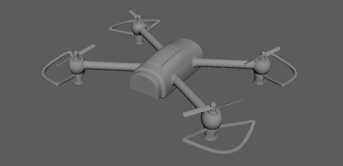 Black Drone 3D model_13