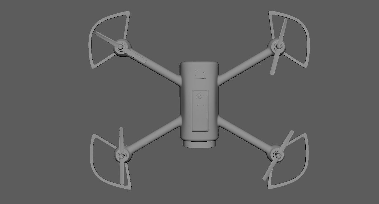 Black Drone 3D model_12