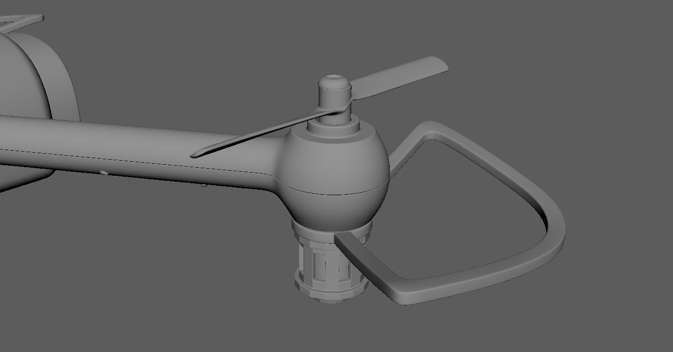 Black Drone 3D model_11
