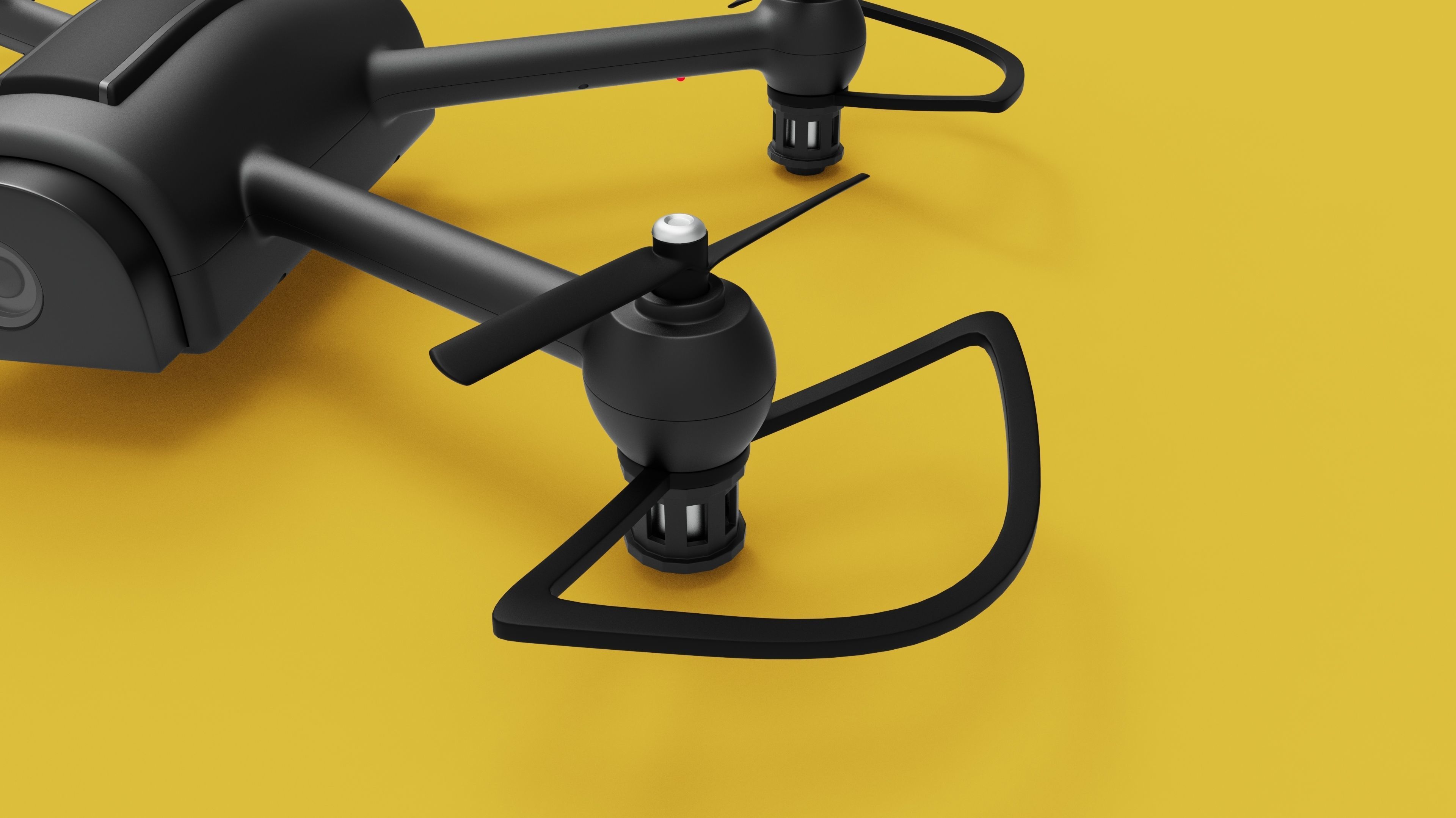 Black Drone 3D model_6