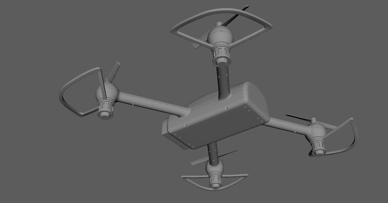 Black Drone 3D model_17
