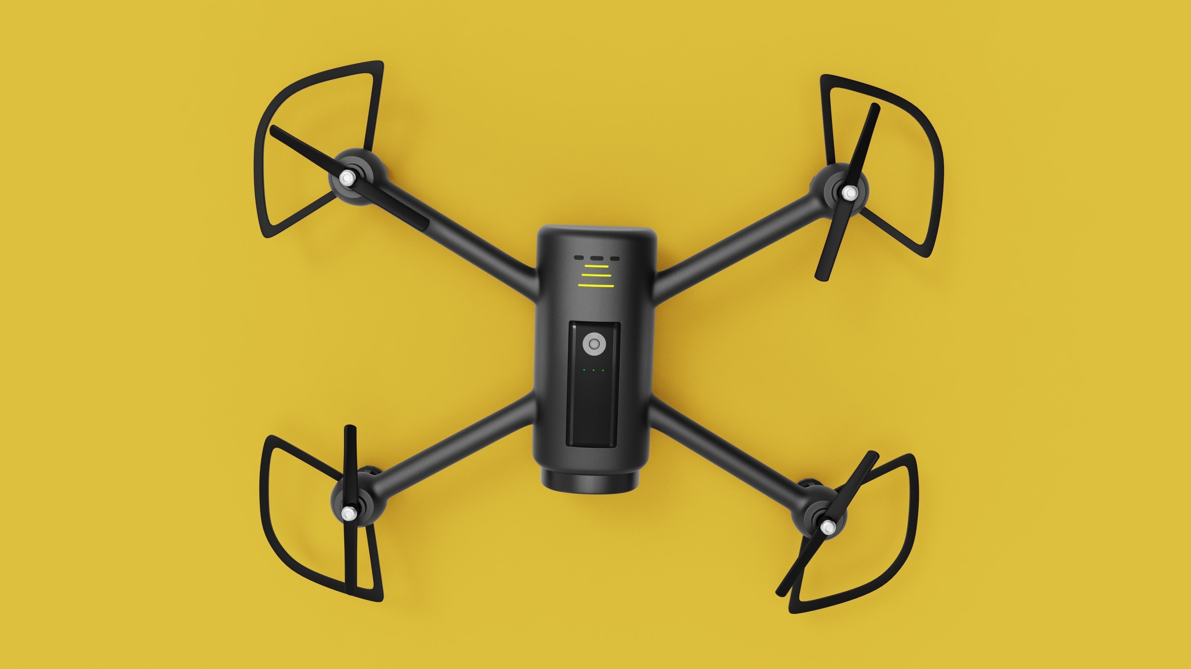 Black Drone 3D model_5