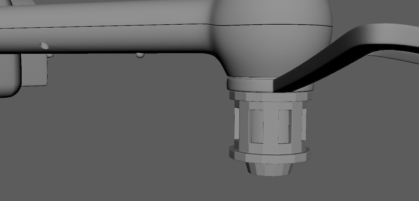 Black Drone 3D model_16