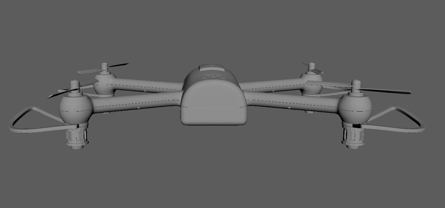 Black Drone 3D model_20