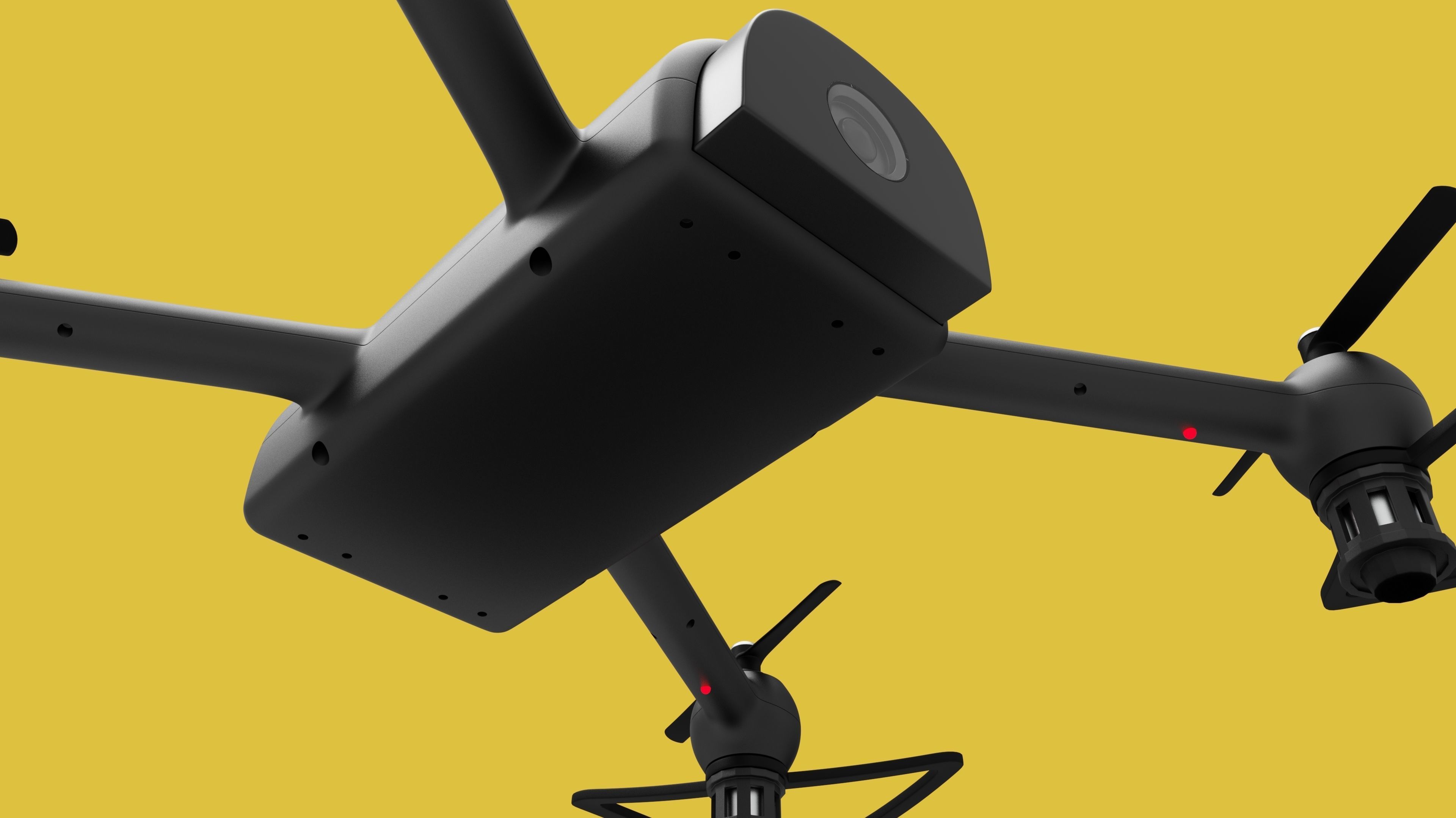 Black Drone 3D model_8