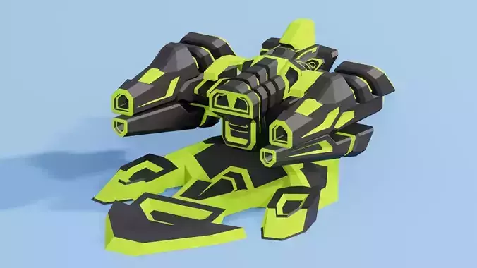 Turret collection futuristic spaceship