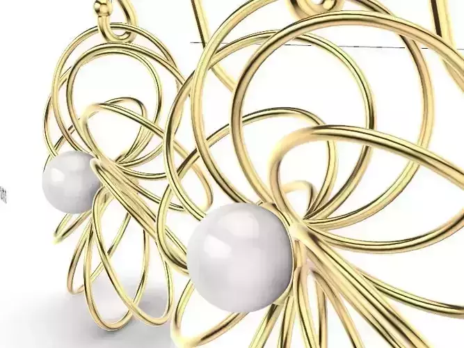 flower wire earrings stl verified