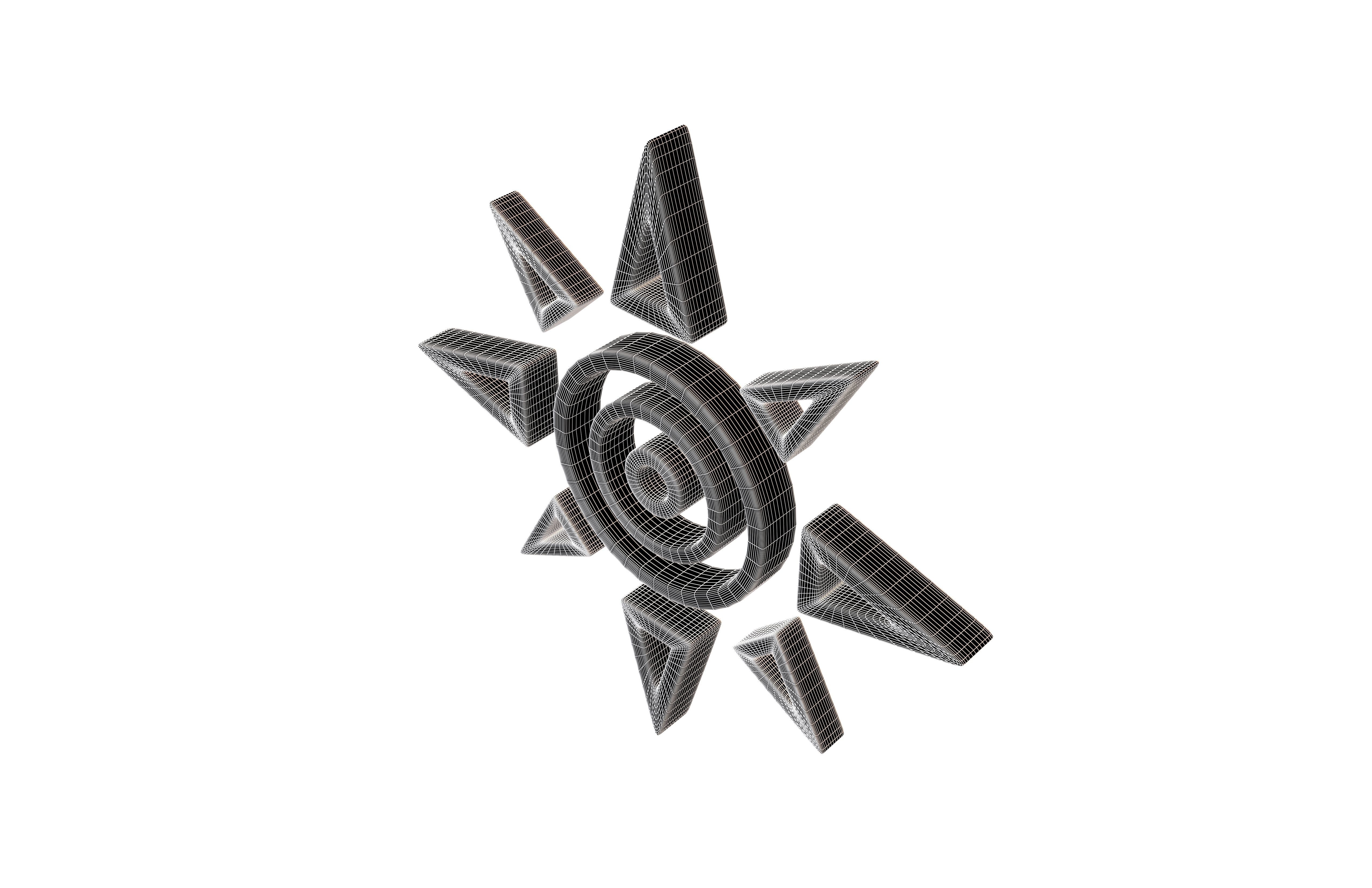 Sun Symbol v1 001 Low-poly 3D model_7