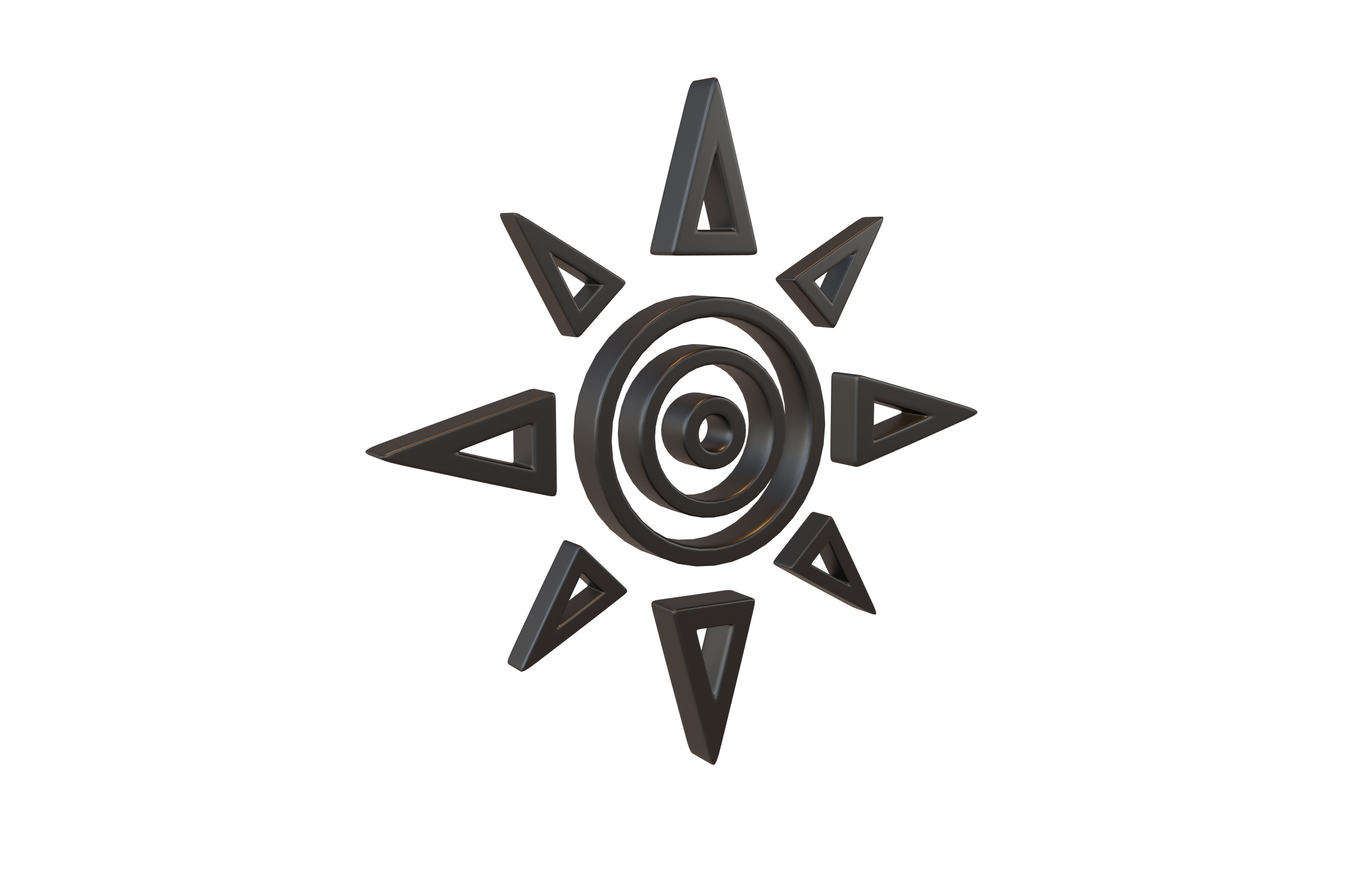 Sun Symbol v1 001 Low-poly 3D model_2