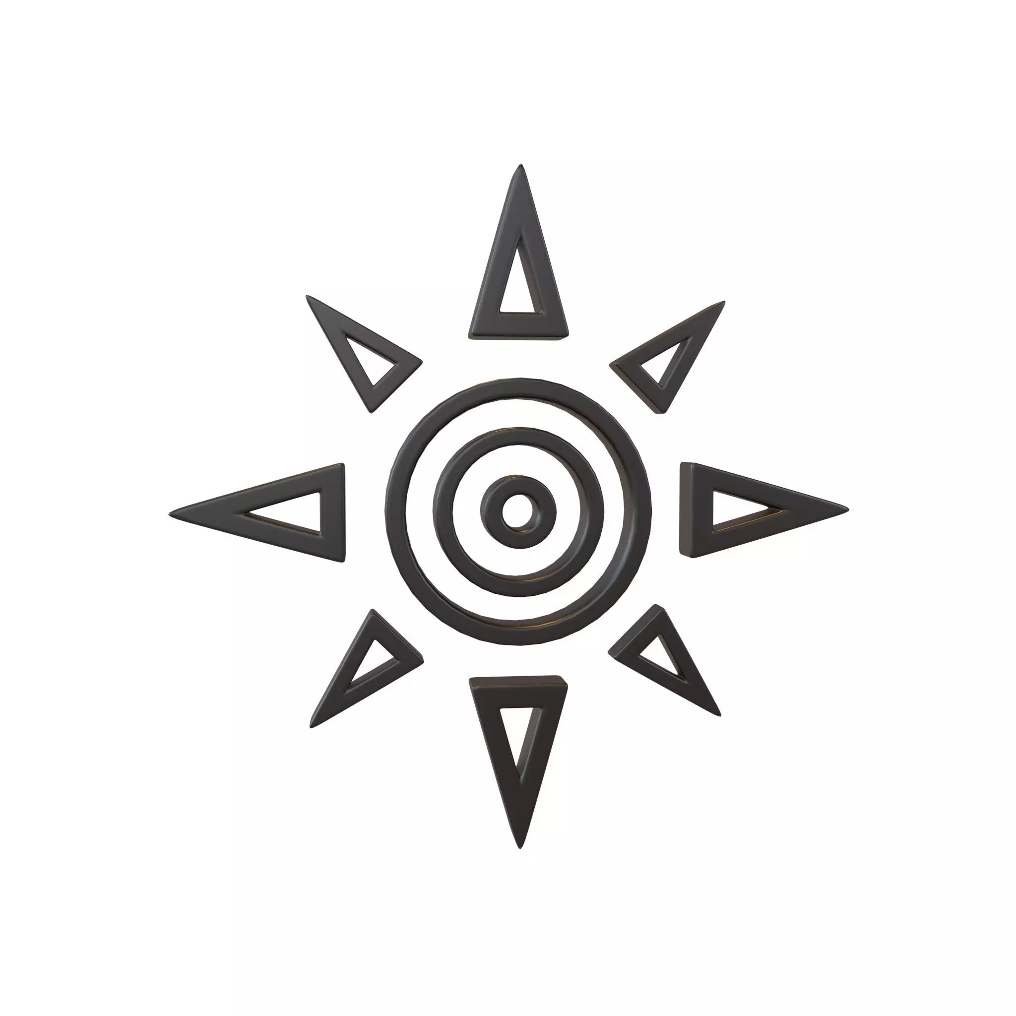 Sun Symbol v1 001 Low-poly 3D model_0