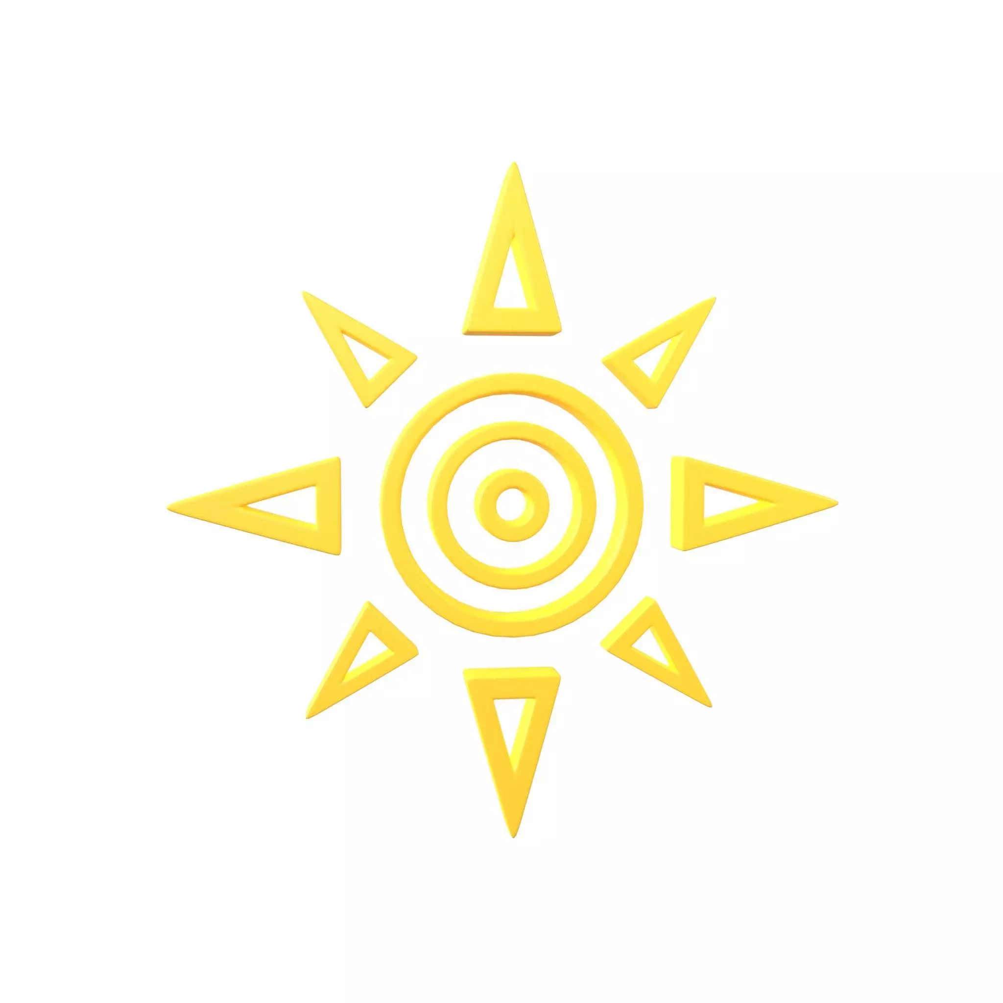 Sun Symbol v1 002 Low-poly 3D model_0