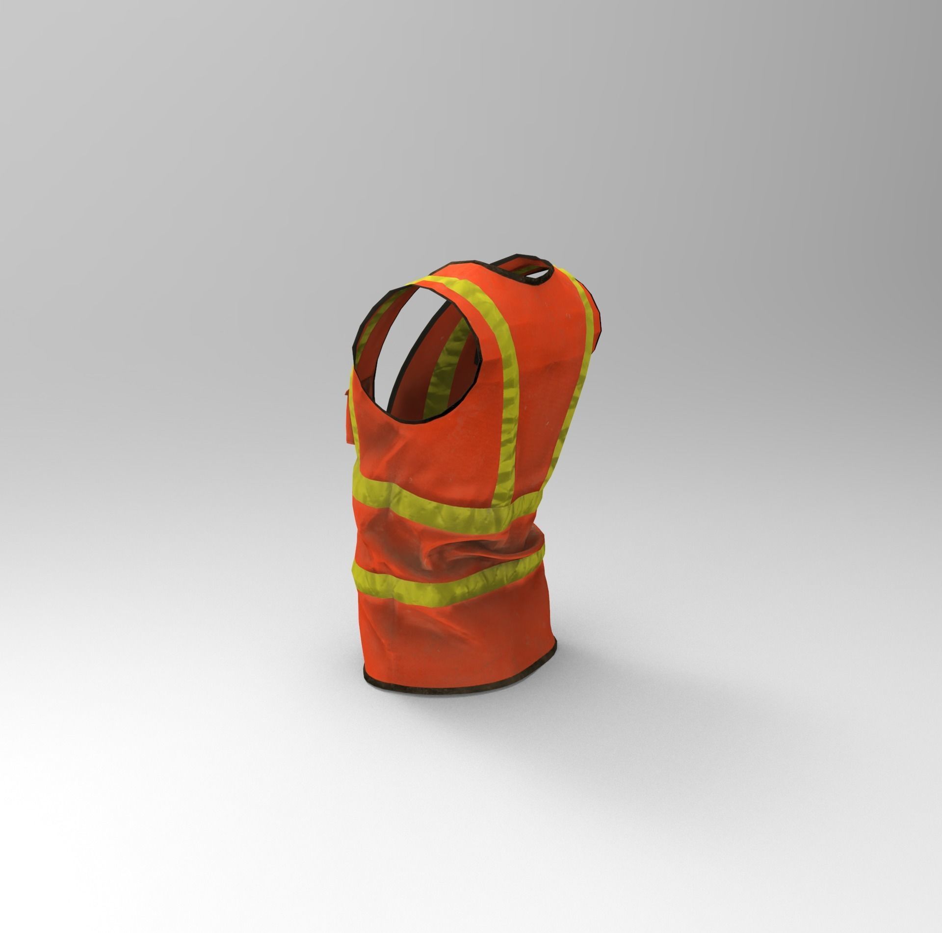 Realistic Worker Vest Low-poly 3D model_11