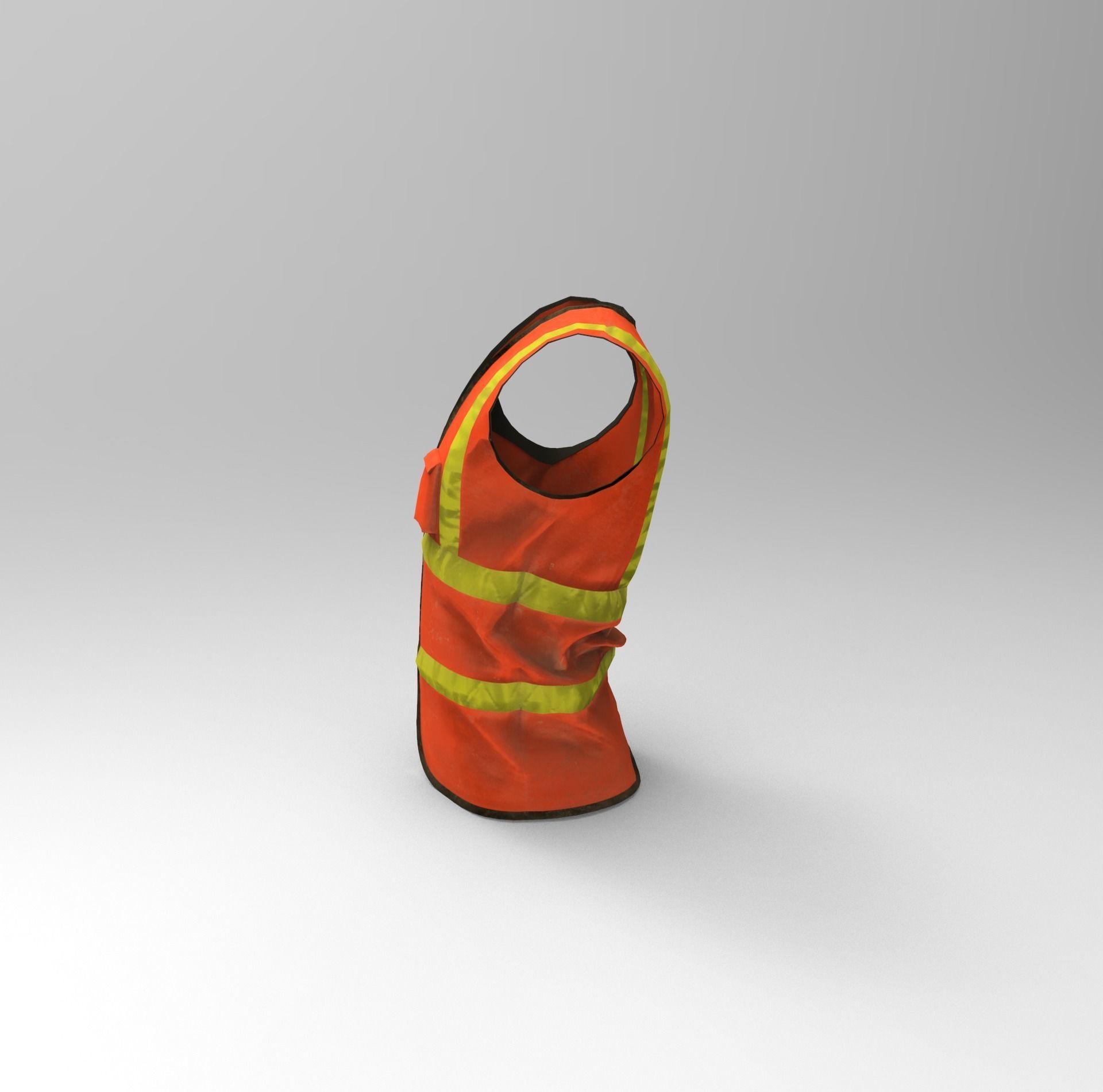 Realistic Worker Vest Low-poly 3D model_14