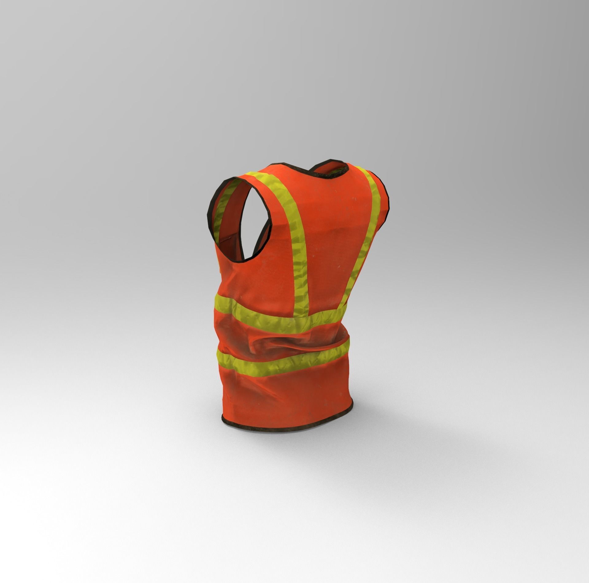 Realistic Worker Vest Low-poly 3D model_10