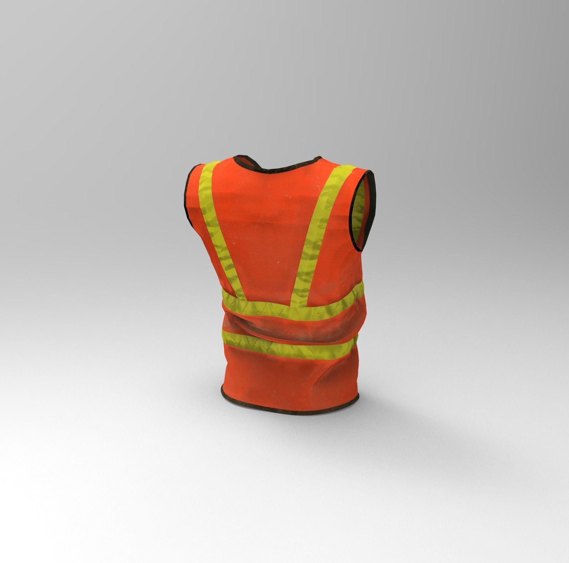 Realistic Worker Vest Low-poly 3D model_5