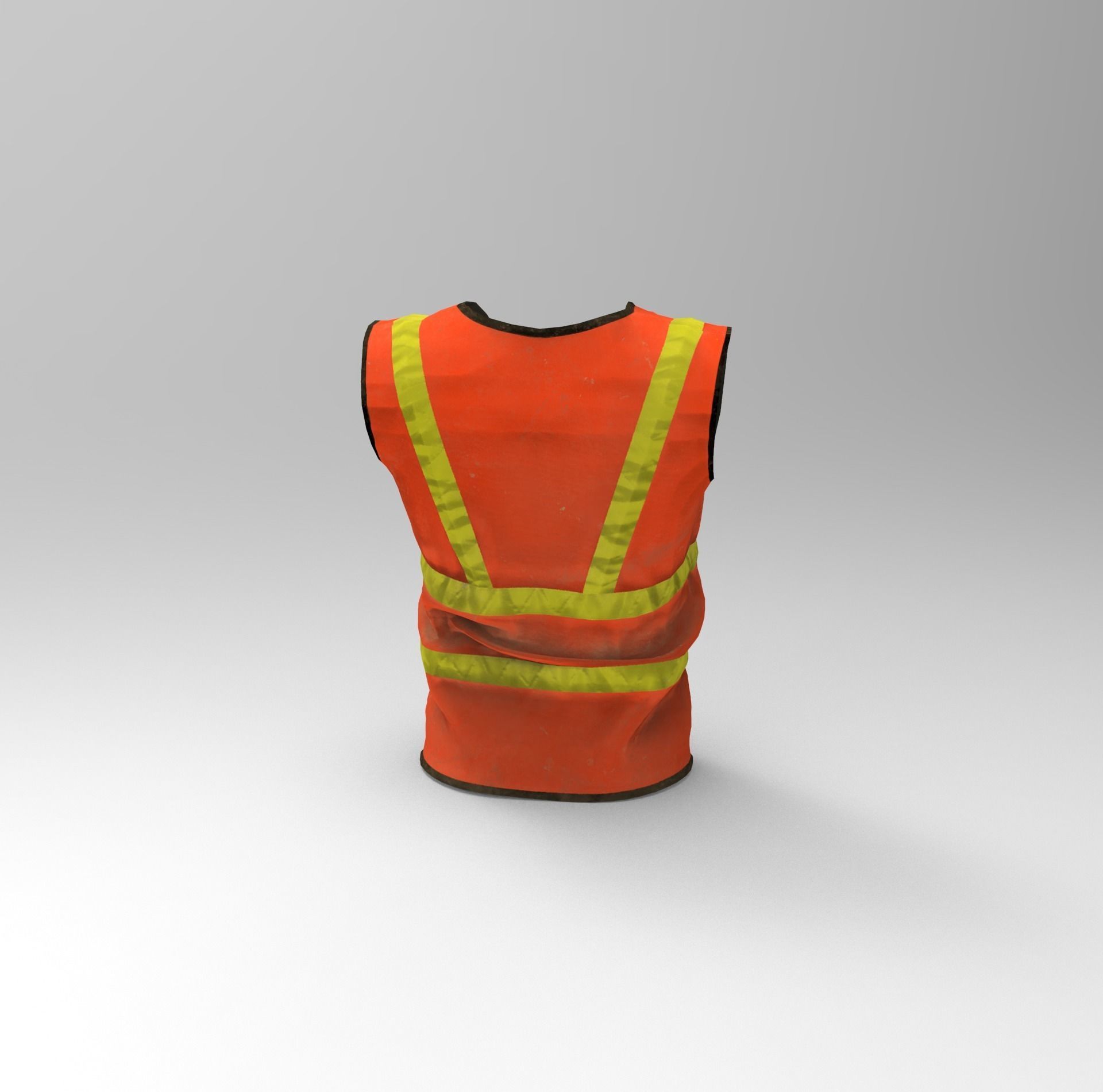 Realistic Worker Vest Low-poly 3D model_6