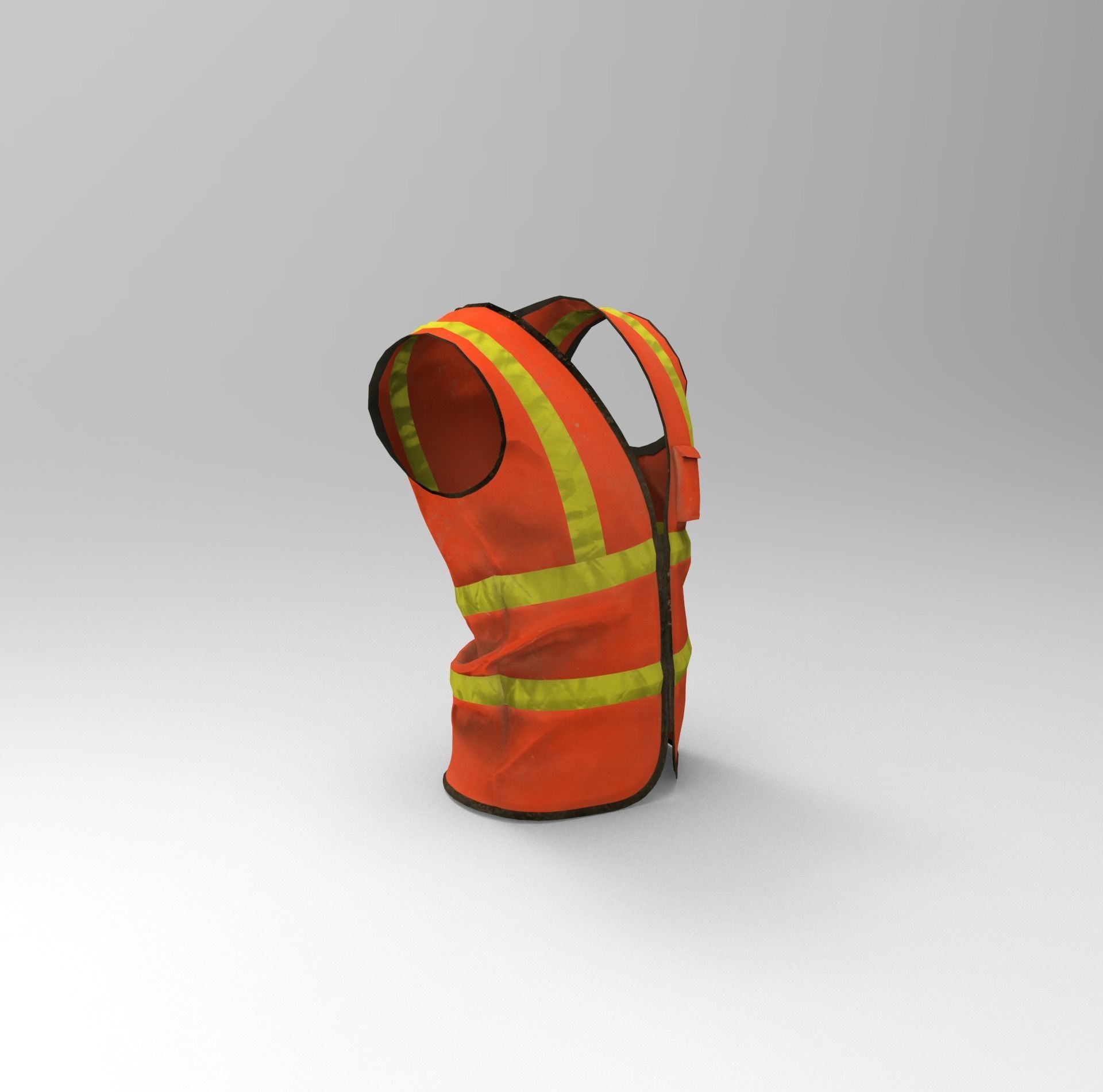 Realistic Worker Vest Low-poly 3D model_23