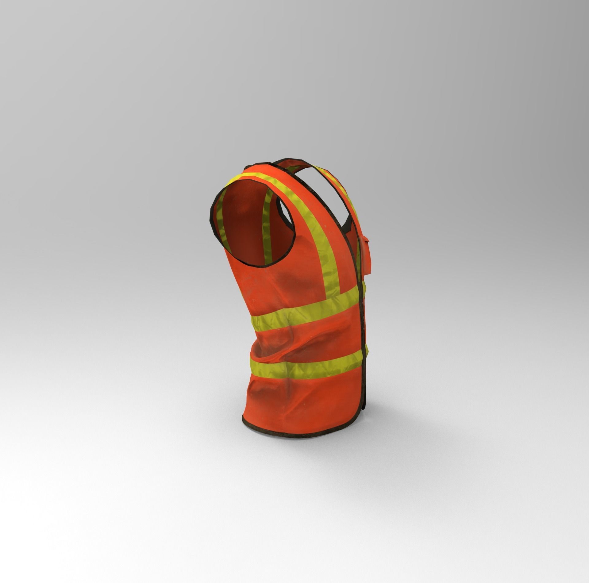 Realistic Worker Vest Low-poly 3D model_24