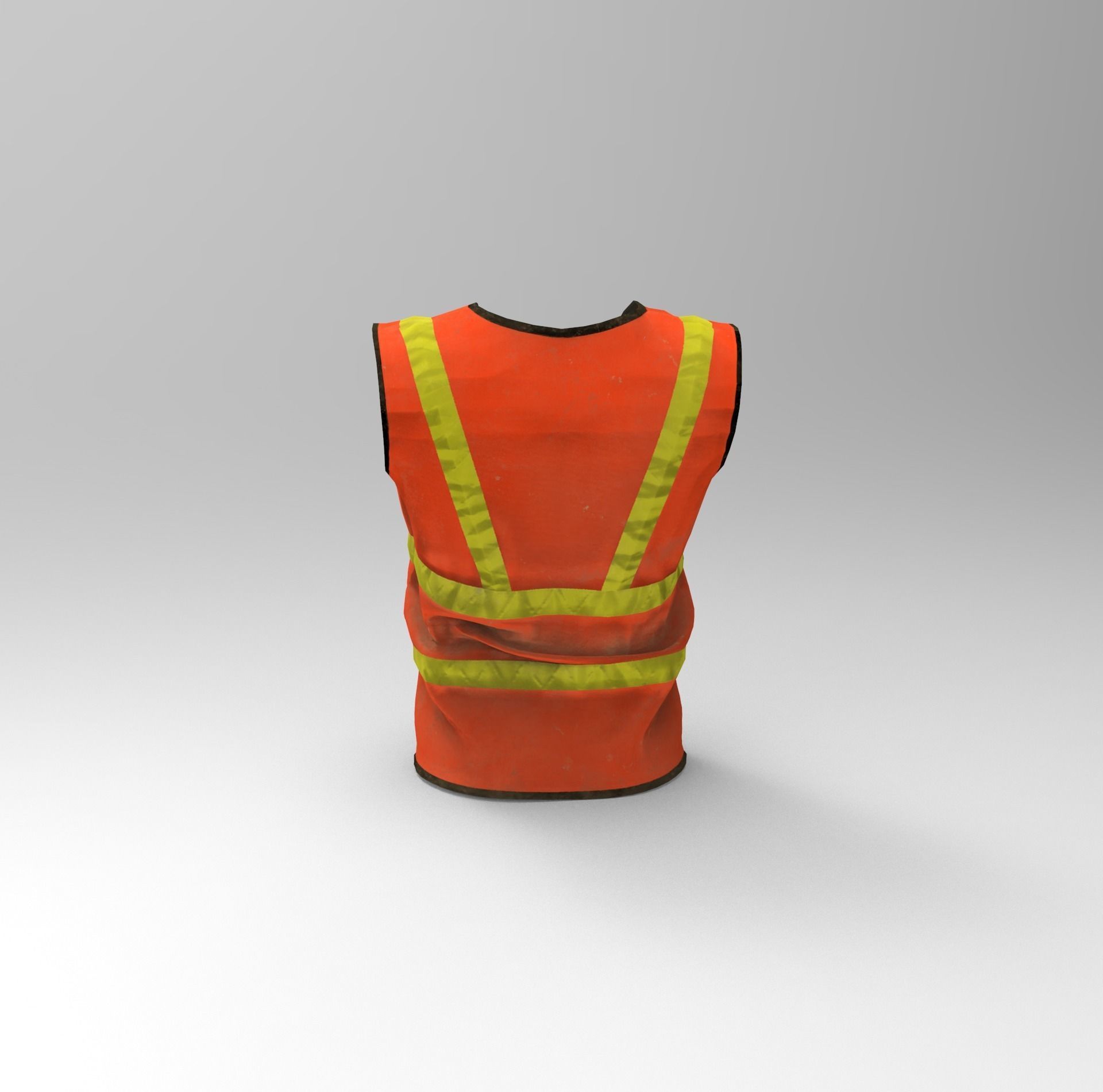 Realistic Worker Vest Low-poly 3D model_7