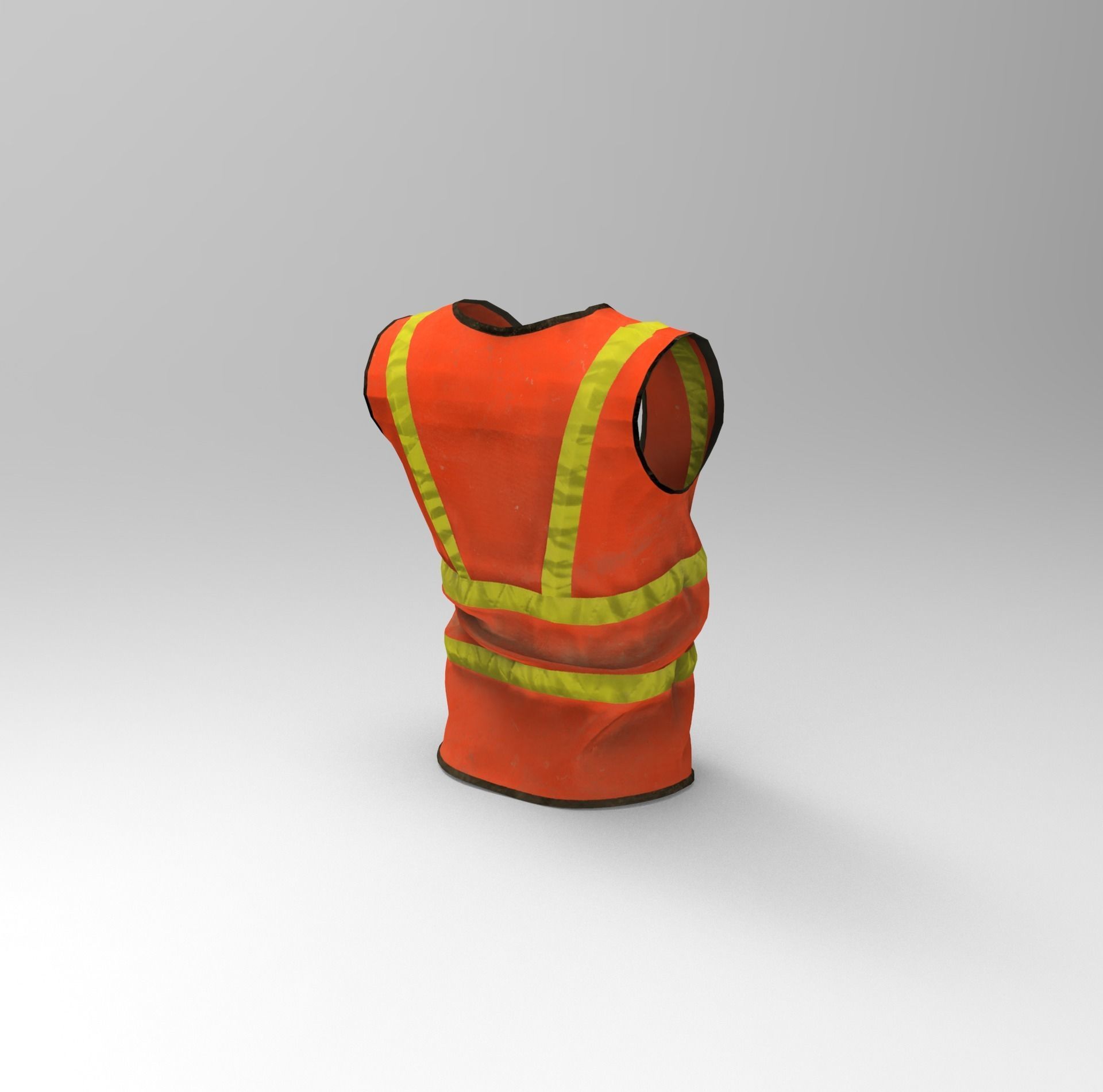 Realistic Worker Vest Low-poly 3D model_4