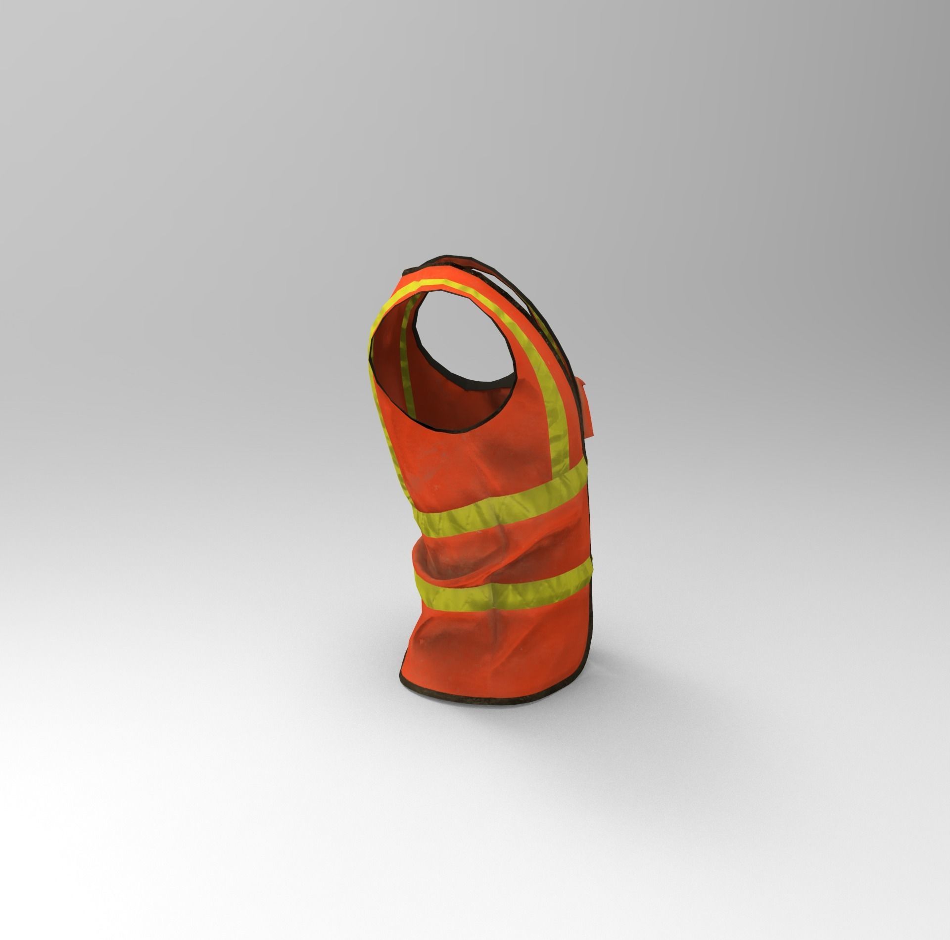 Realistic Worker Vest Low-poly 3D model_25