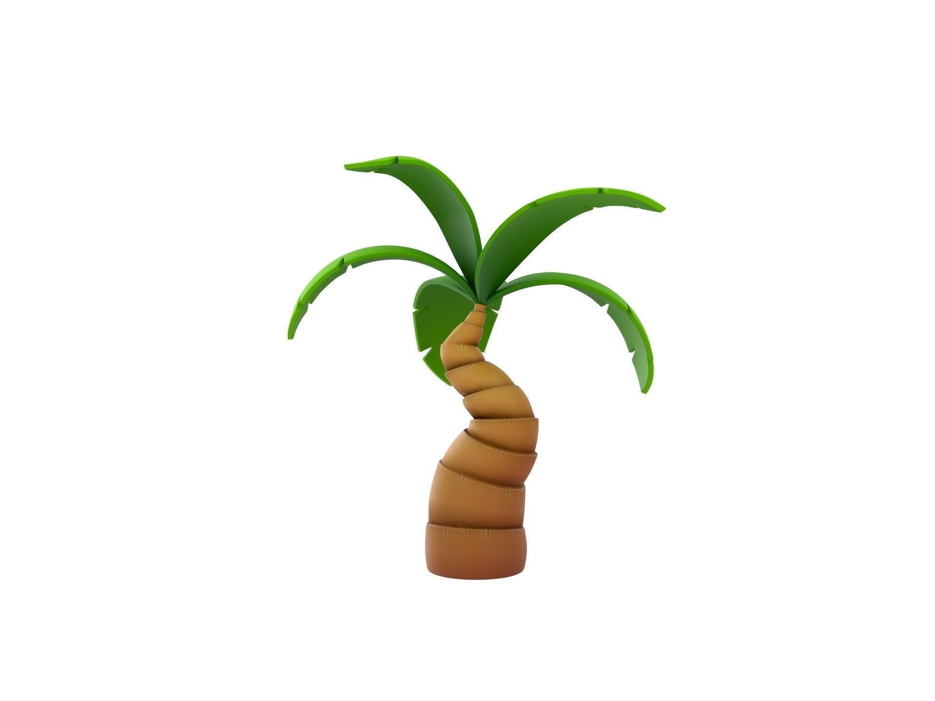 Cartoon Palm 001 3D model_4