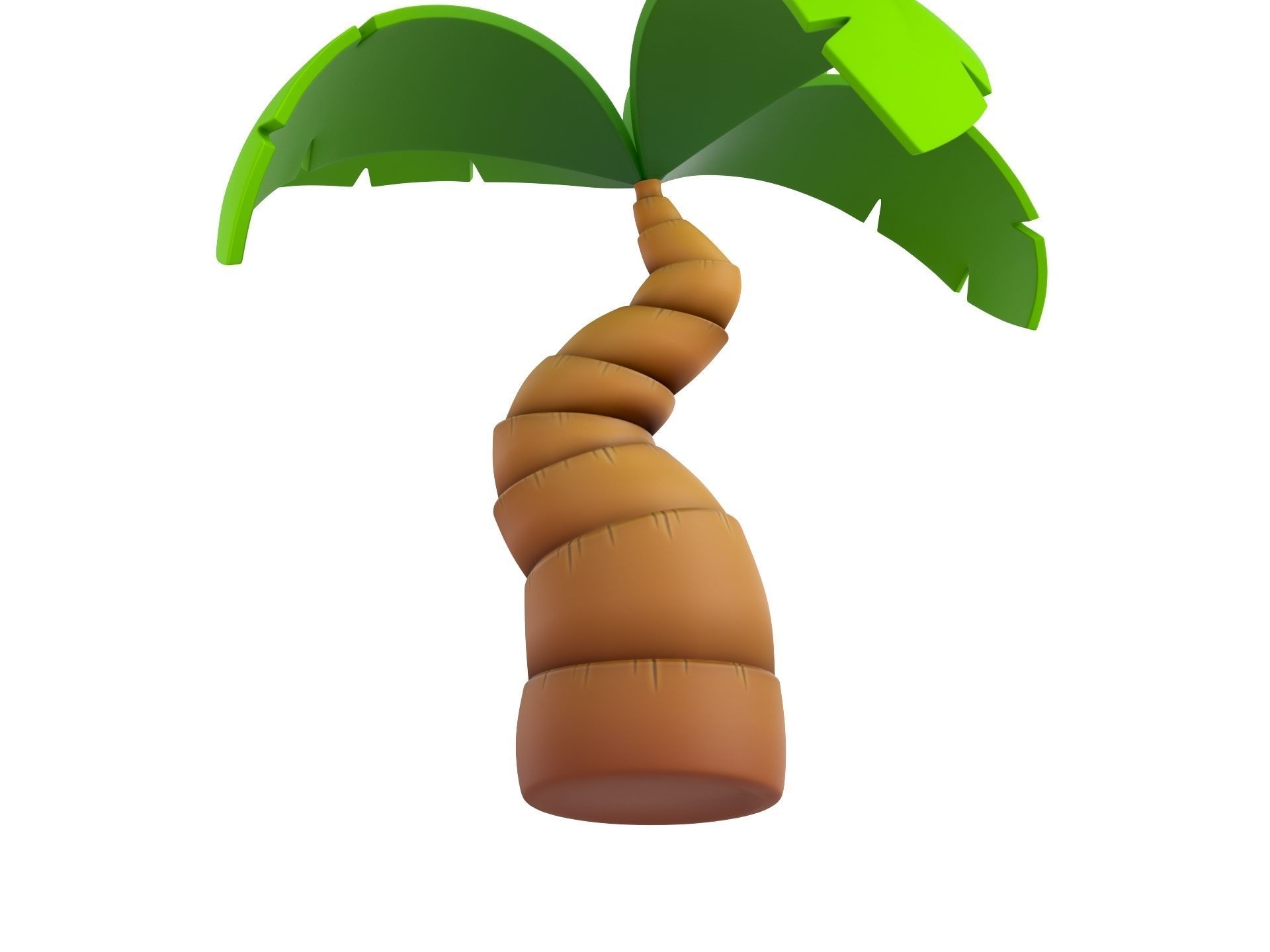 Cartoon Palm 001 3D model_9