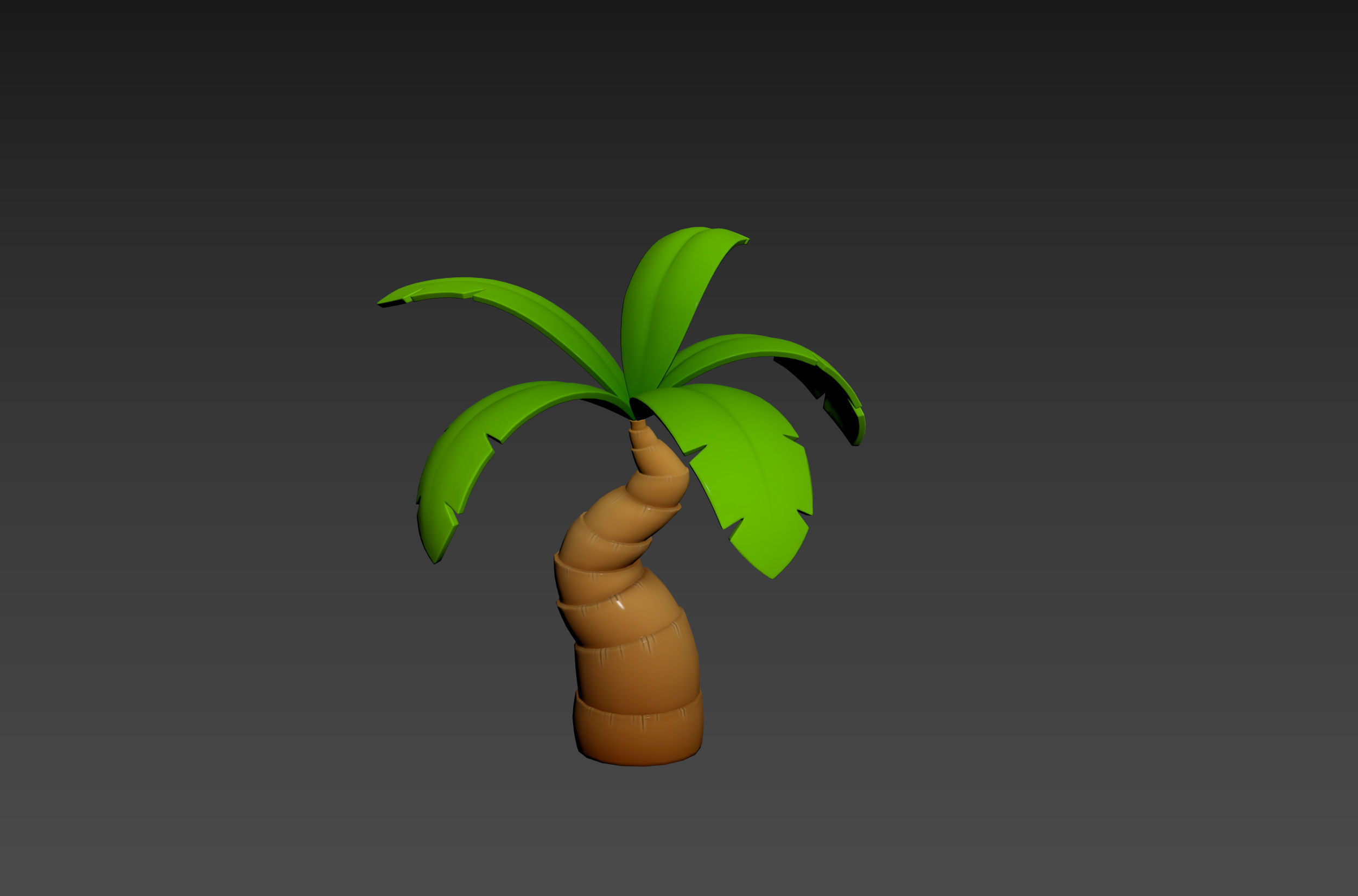 Cartoon Palm 001 3D model_10