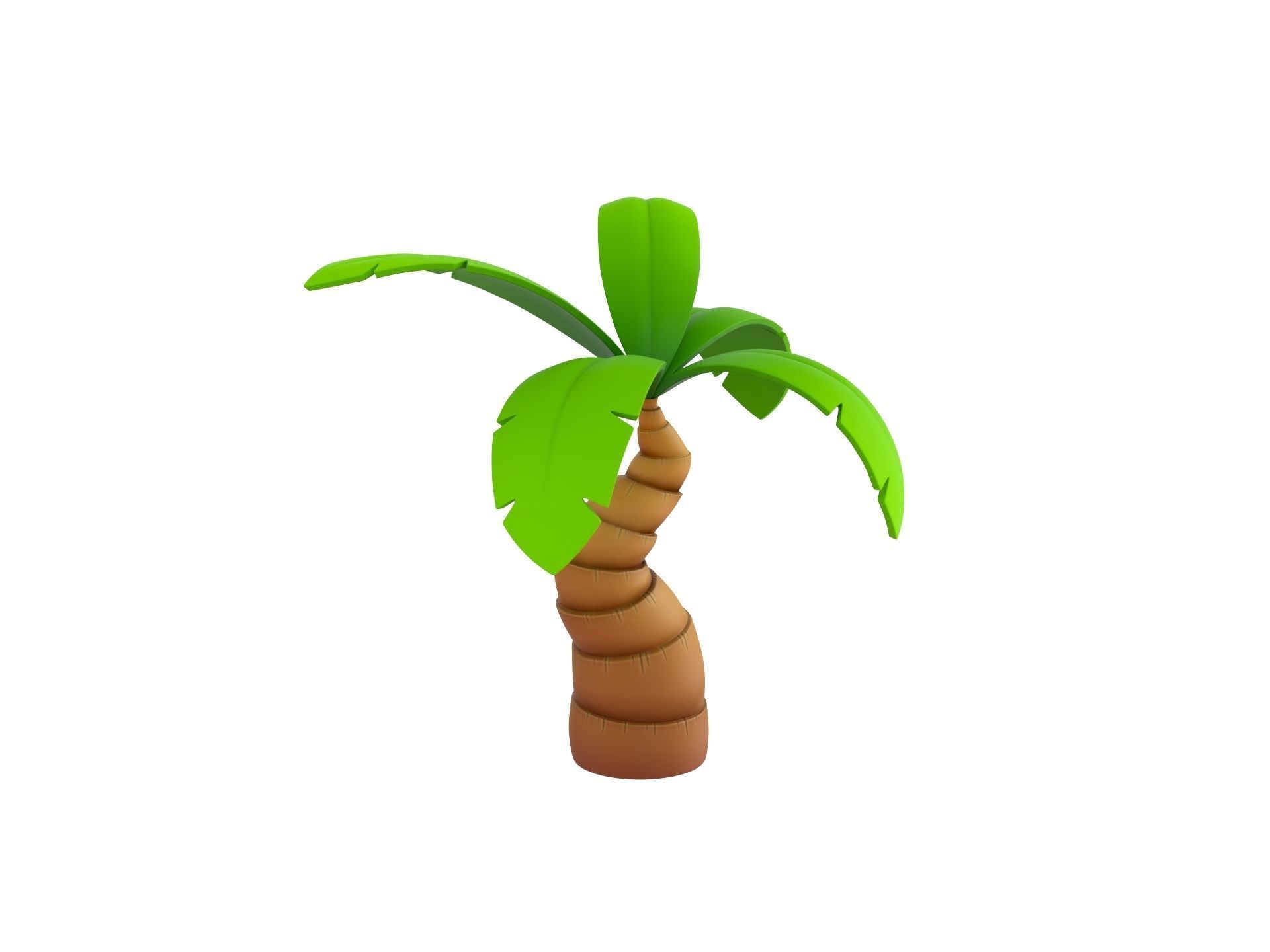 Cartoon Palm 001 3D model_2