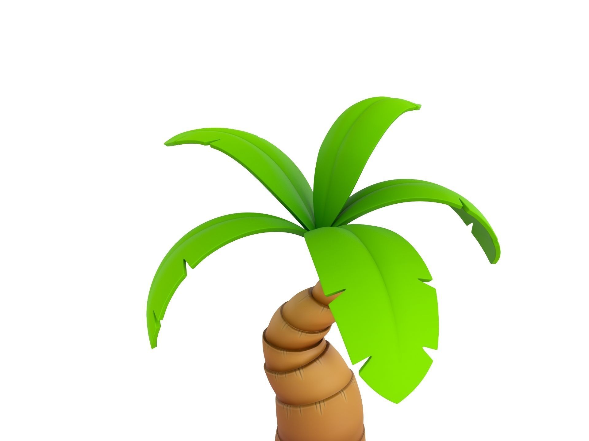 Cartoon Palm 001 3D model_8