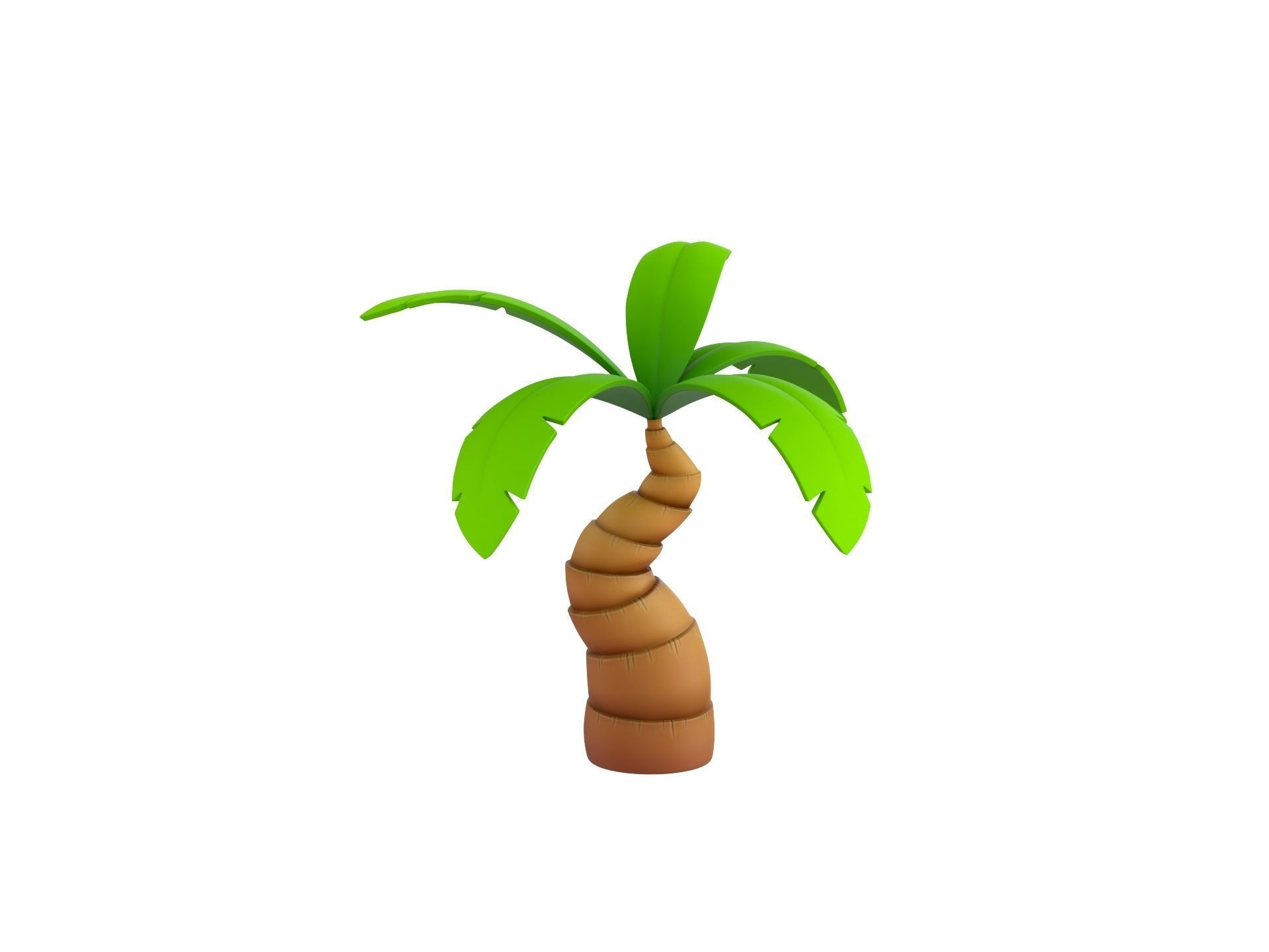 Cartoon Palm 001 3D model_1