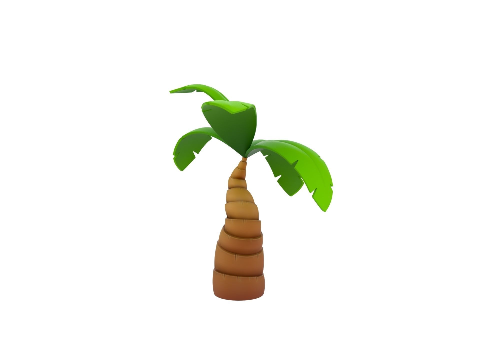 Cartoon Palm 001 3D model_3