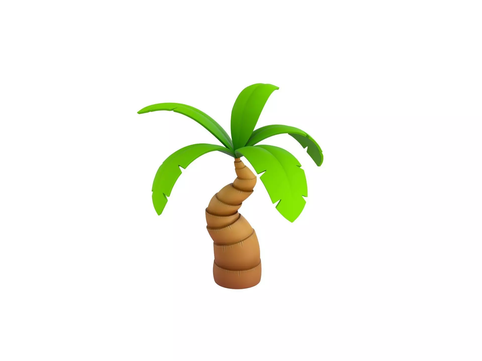 Cartoon Palm 001 3D model_0