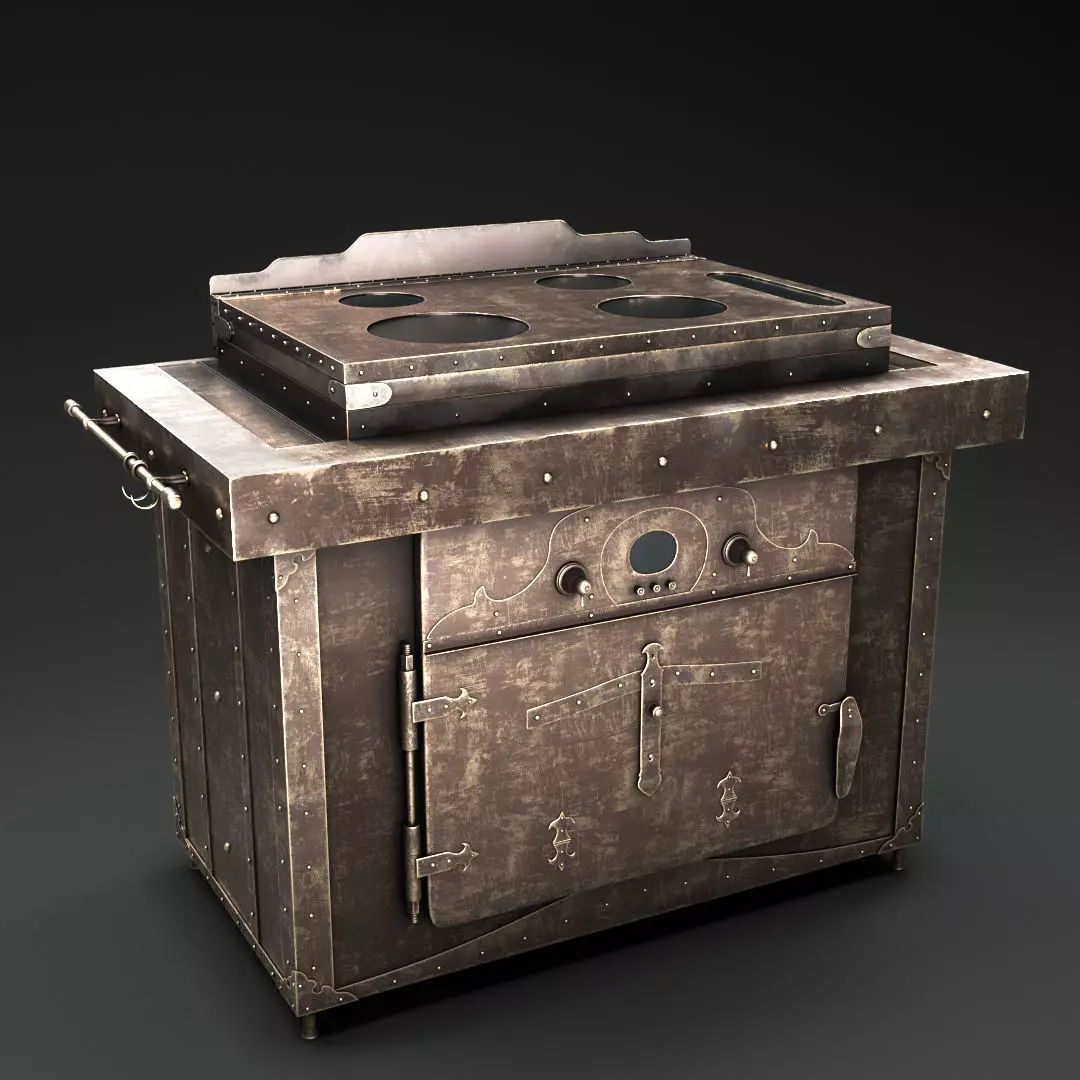 steampunk stove 3D model