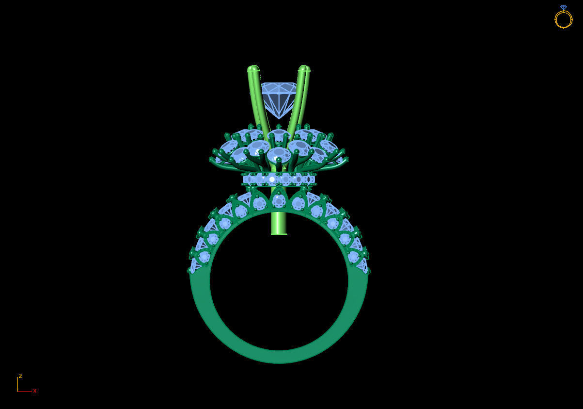 DIAMOND RINGS 3D print model_2