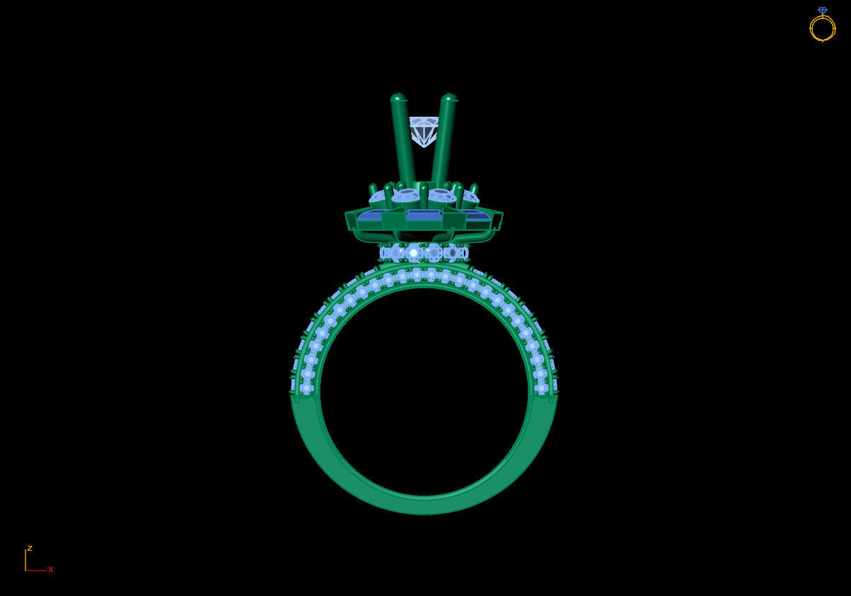DIAMOND RINGS 3D print model_2