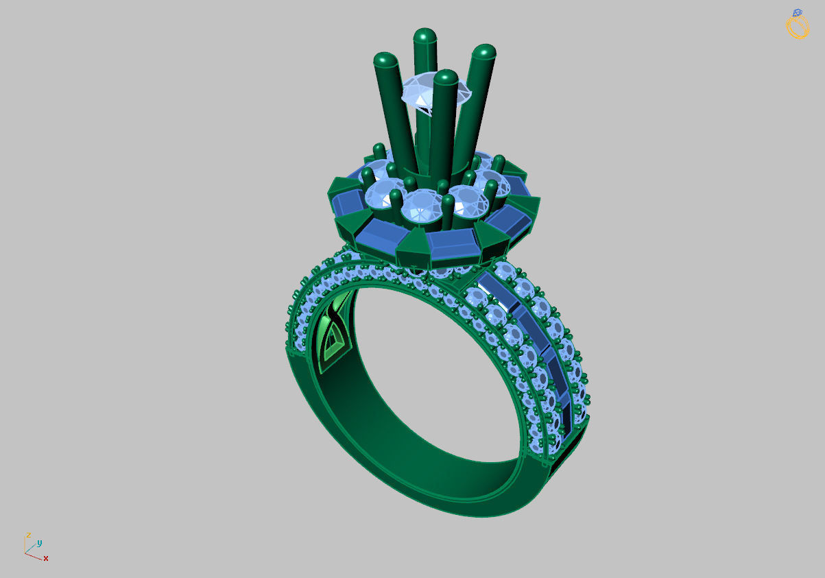 DIAMOND RINGS 3D print model_1