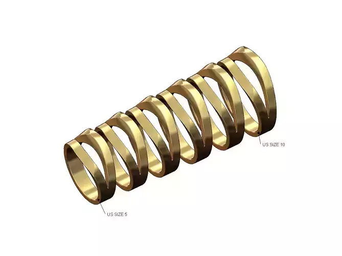 Open work geometric edge ring US sizes 5to10